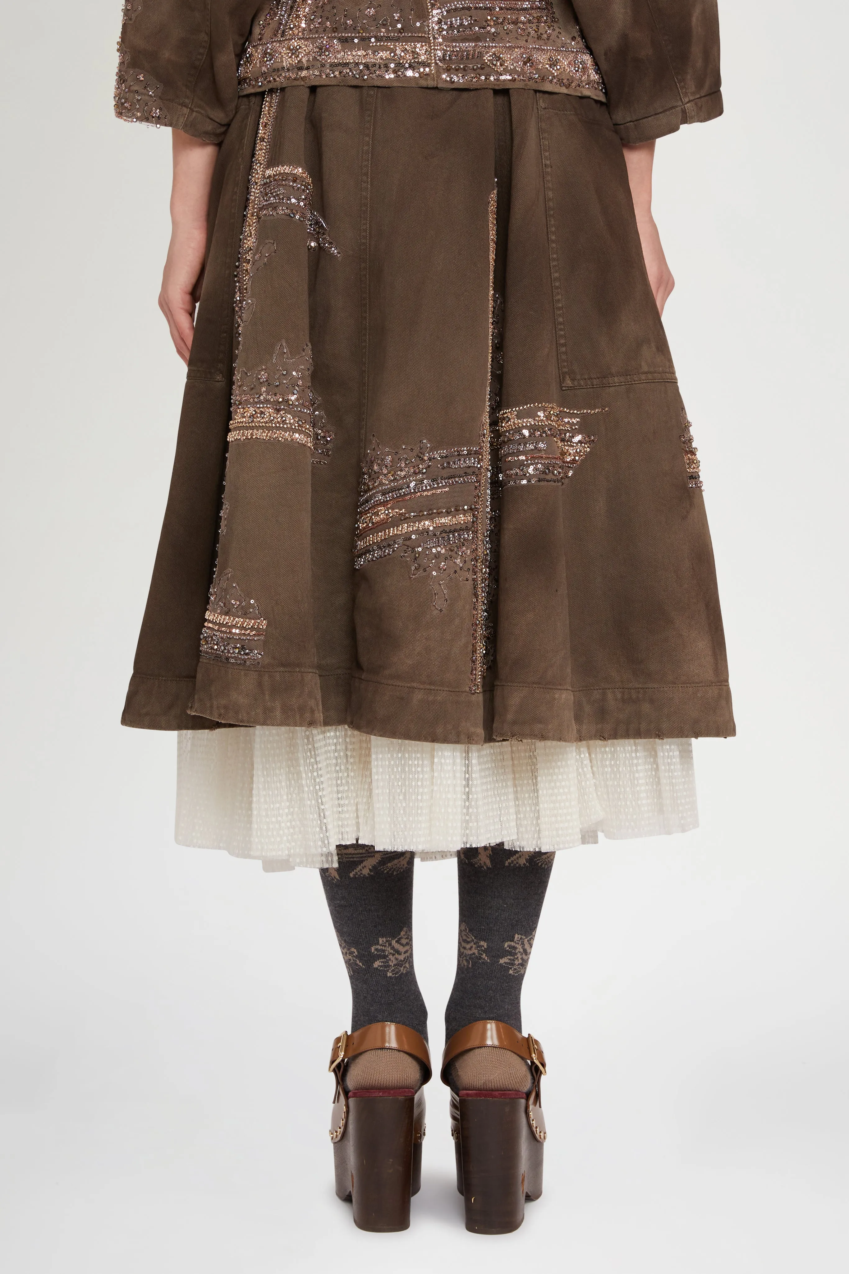 Brown Denim Skirt sold by Antonio Marras product image thumbnail 3