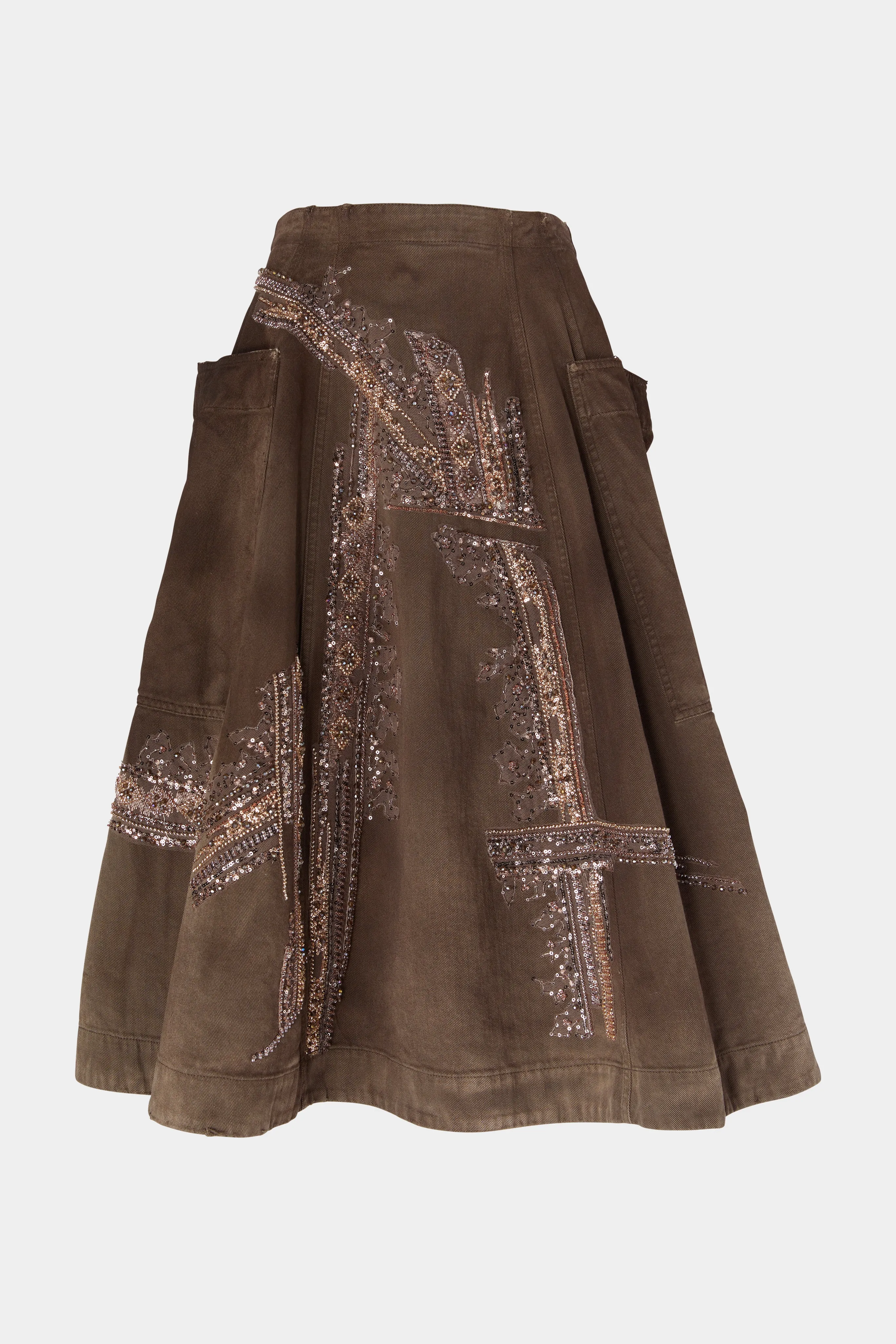 Brown Denim Skirt sold by Antonio Marras