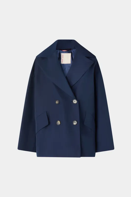Short Trench Coat Blue sold by Antonio Marras