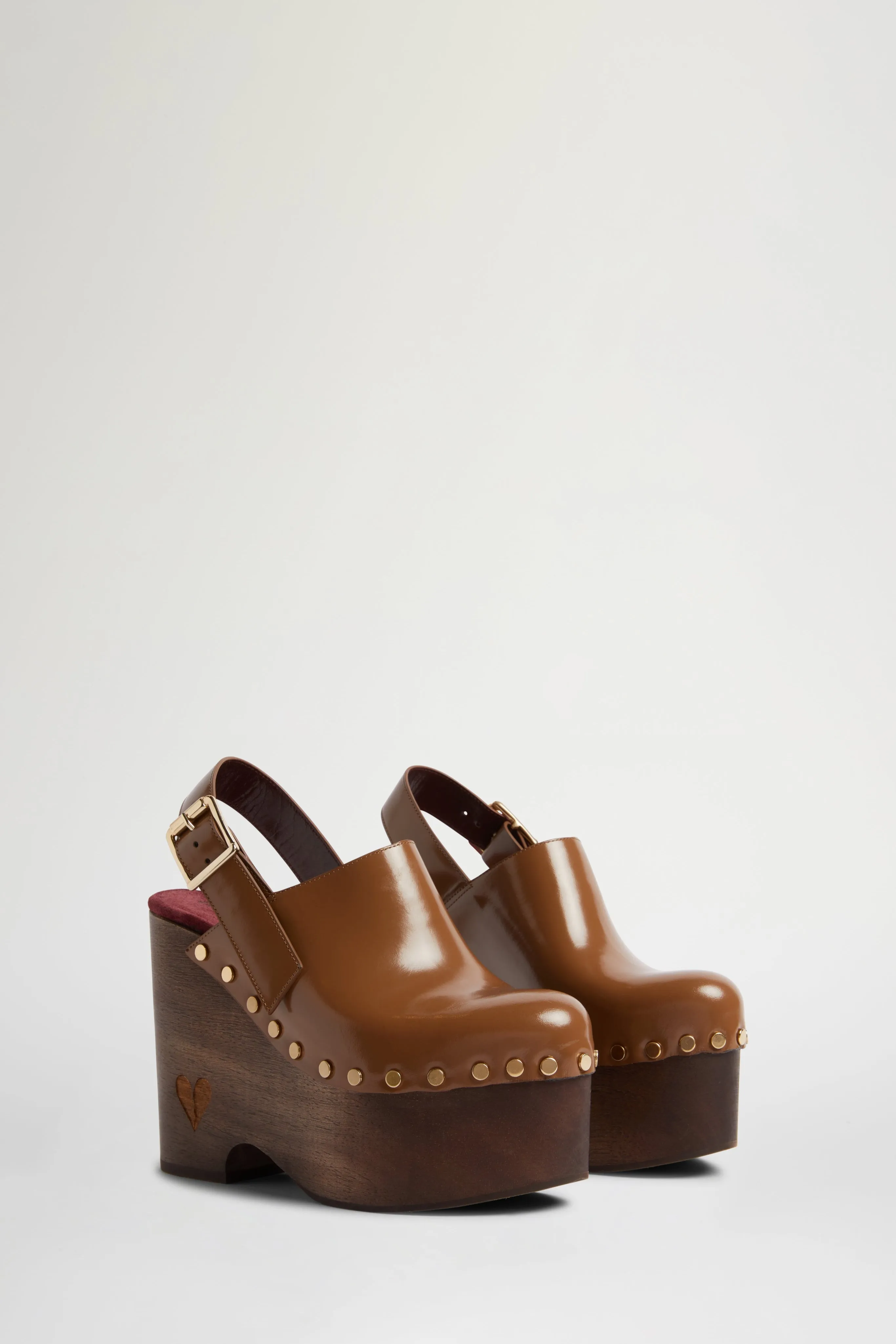 Taupe Leather High Clog Mule sold by Antonio Marras product image thumbnail 2
