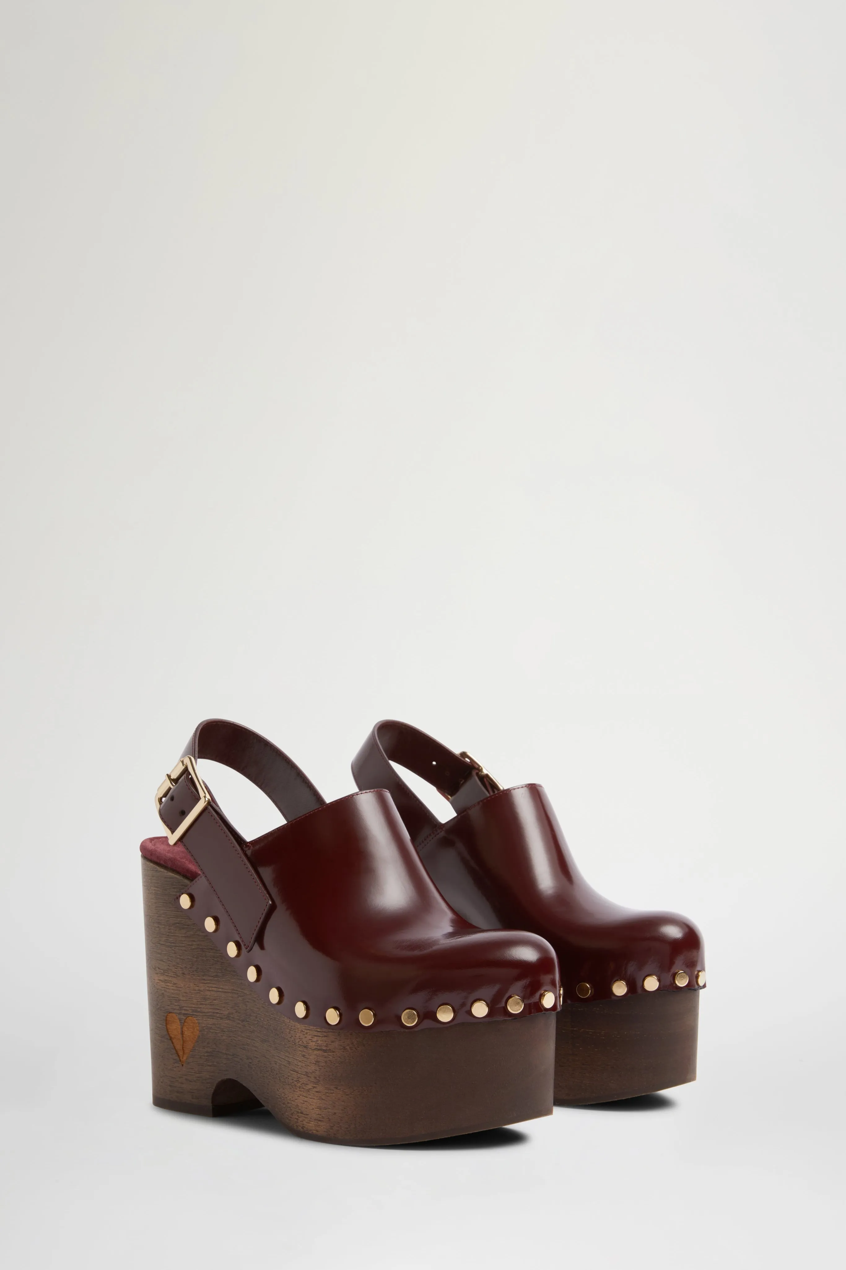 Bordeaux Leather High Clog Mule sold by Antonio Marras product image thumbnail 2