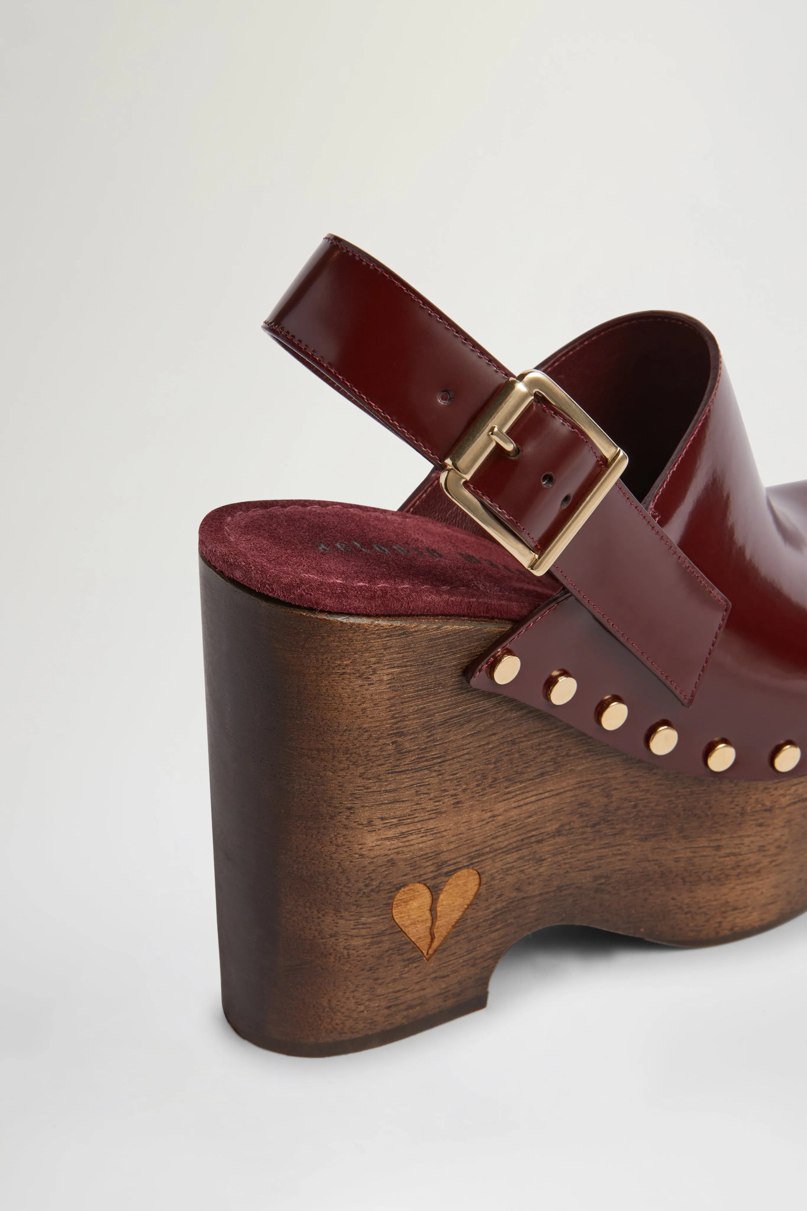 Bordeaux Leather High Clog Mule sold by Antonio Marras product image thumbnail 4