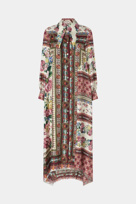 Long Silk Dress Folk Ballad made by Antonio Marras