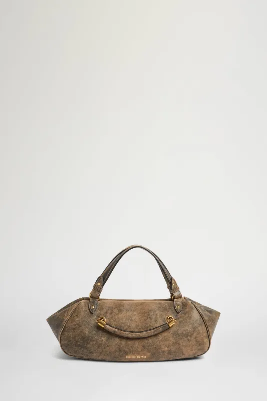 Brown Antine Vintage-Effect Bag sold by Antonio Marras