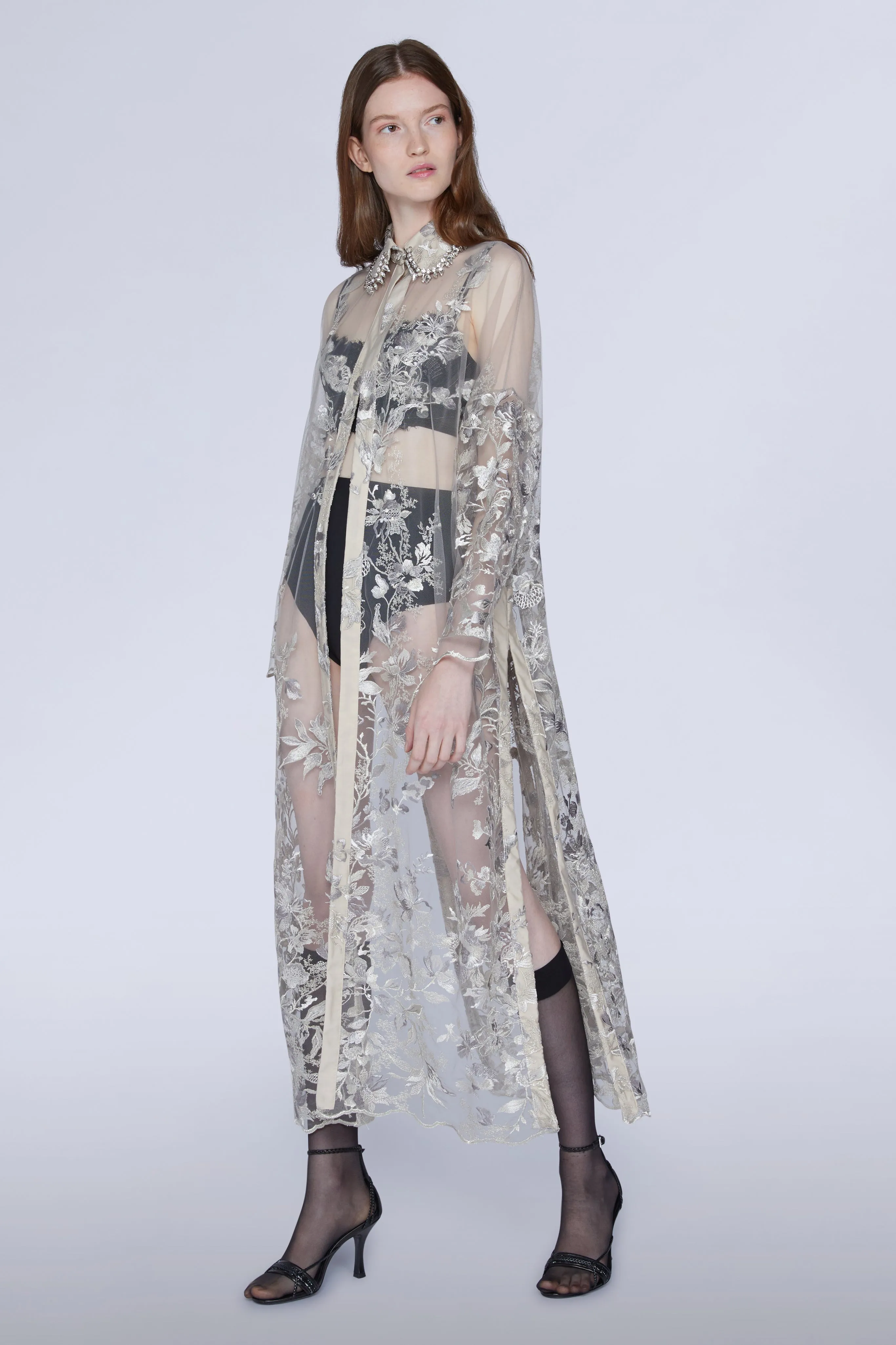 Long-sleeved Lace Midi Dress sold by Antonio Marras product image thumbnail 2