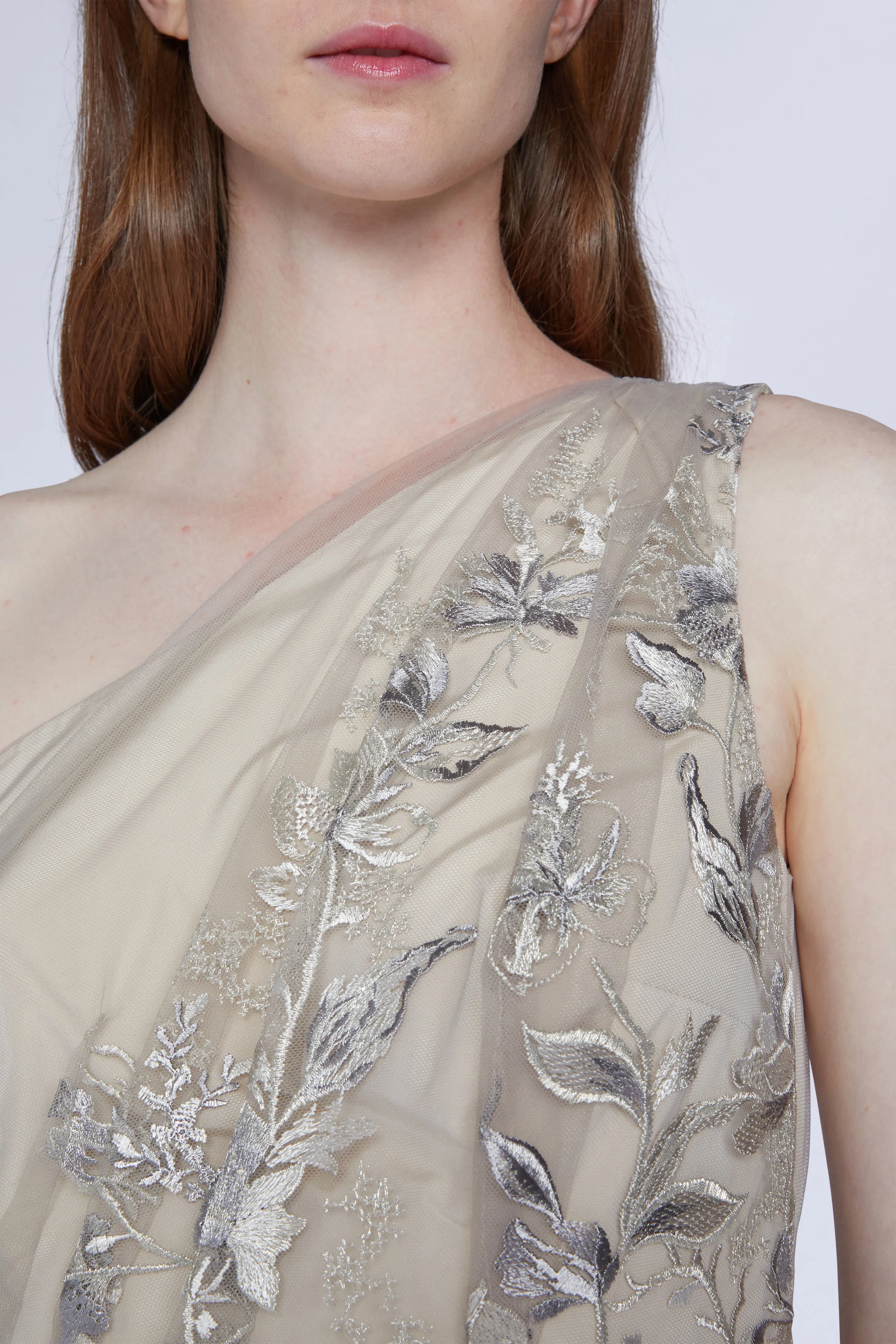 One-shoulder Lace Midi Dress sold by Antonio Marras product image thumbnail 5