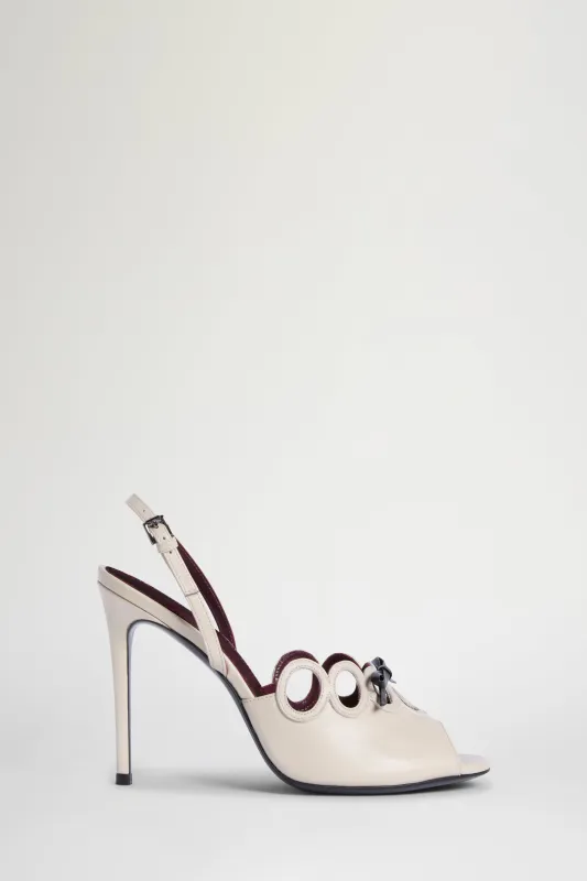 Ivory Bow Sandals made by Antonio Marras