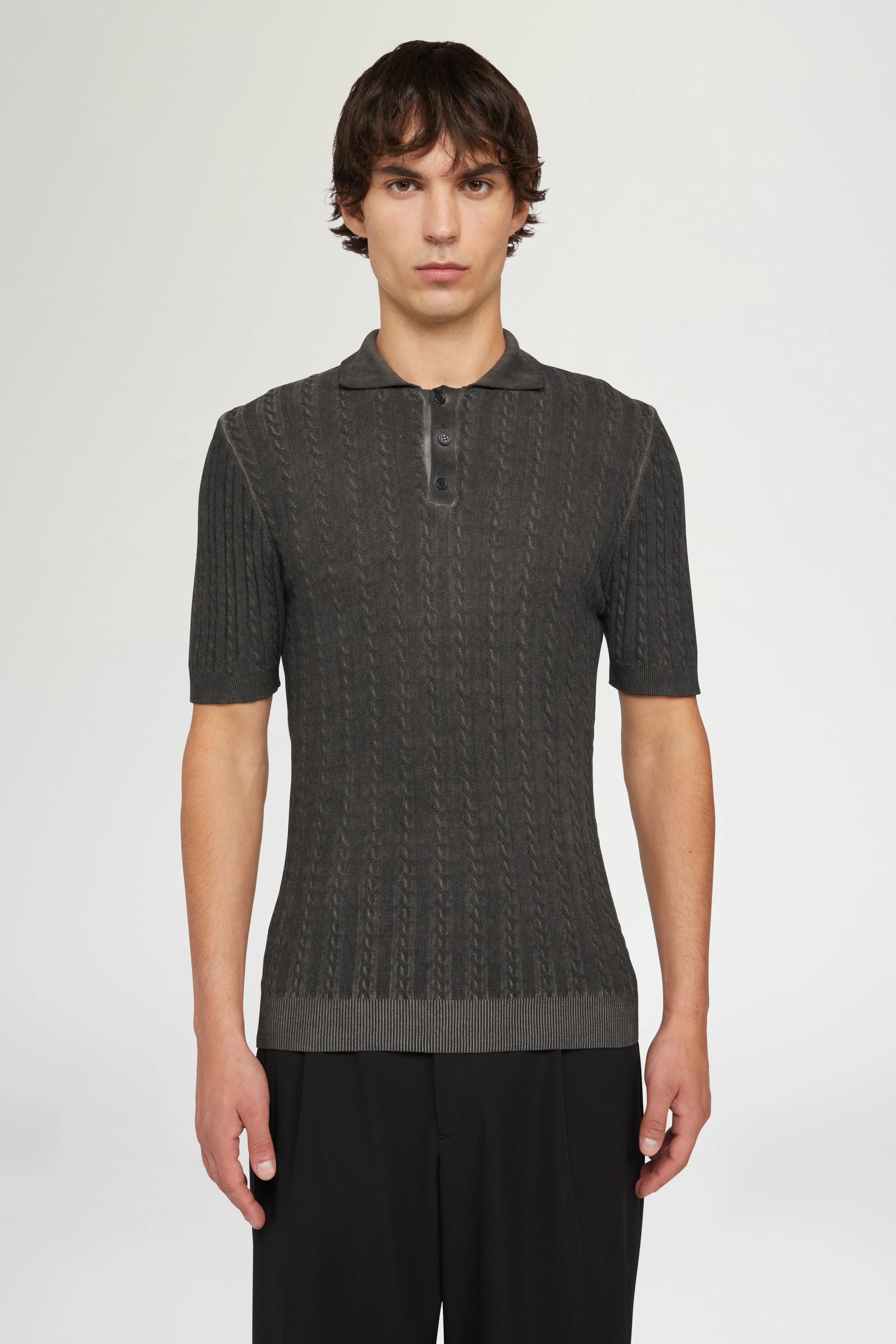 Dark Grey Knit Polo sold by Antonio Marras product image thumbnail 3