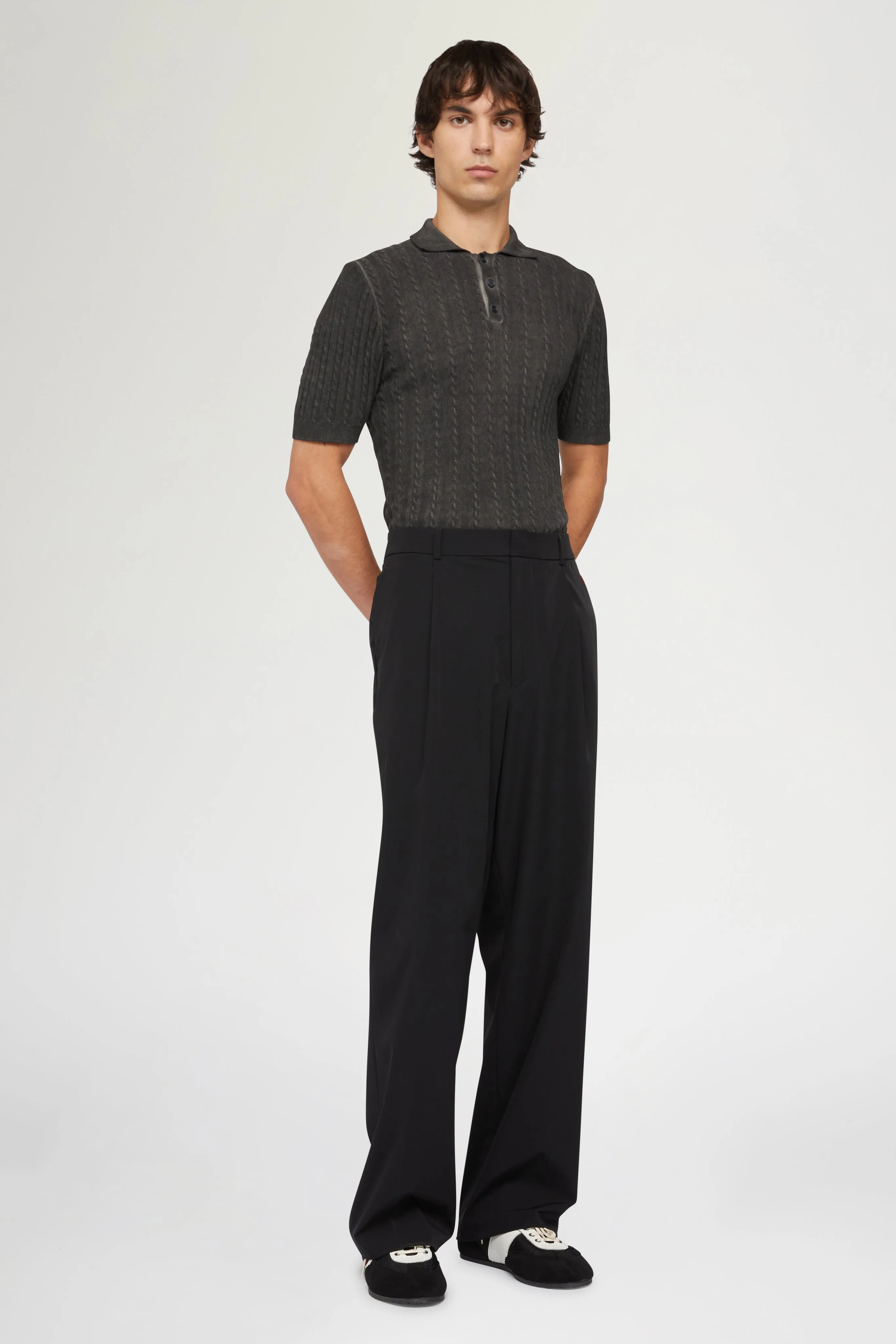 Dark Grey Knit Polo sold by Antonio Marras product image thumbnail 2