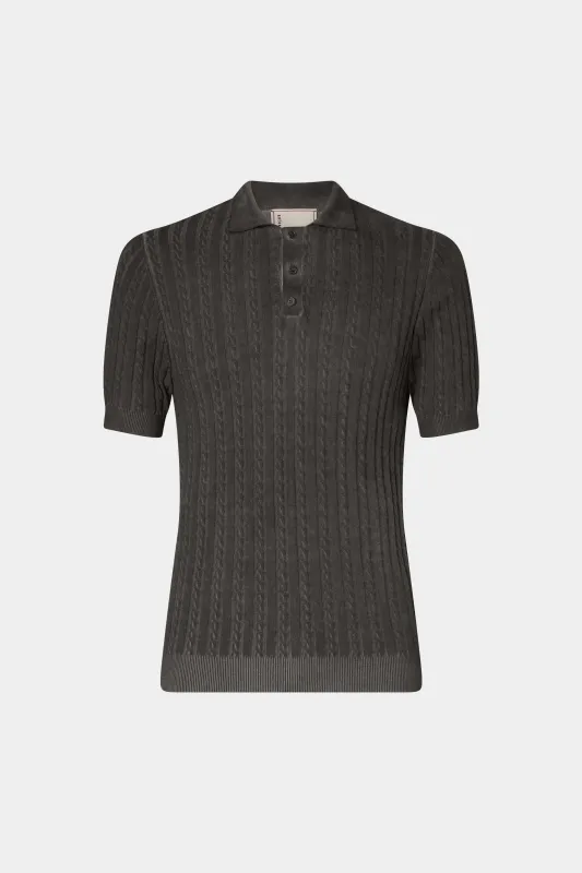 Dark Grey Knit Polo sold by Antonio Marras
