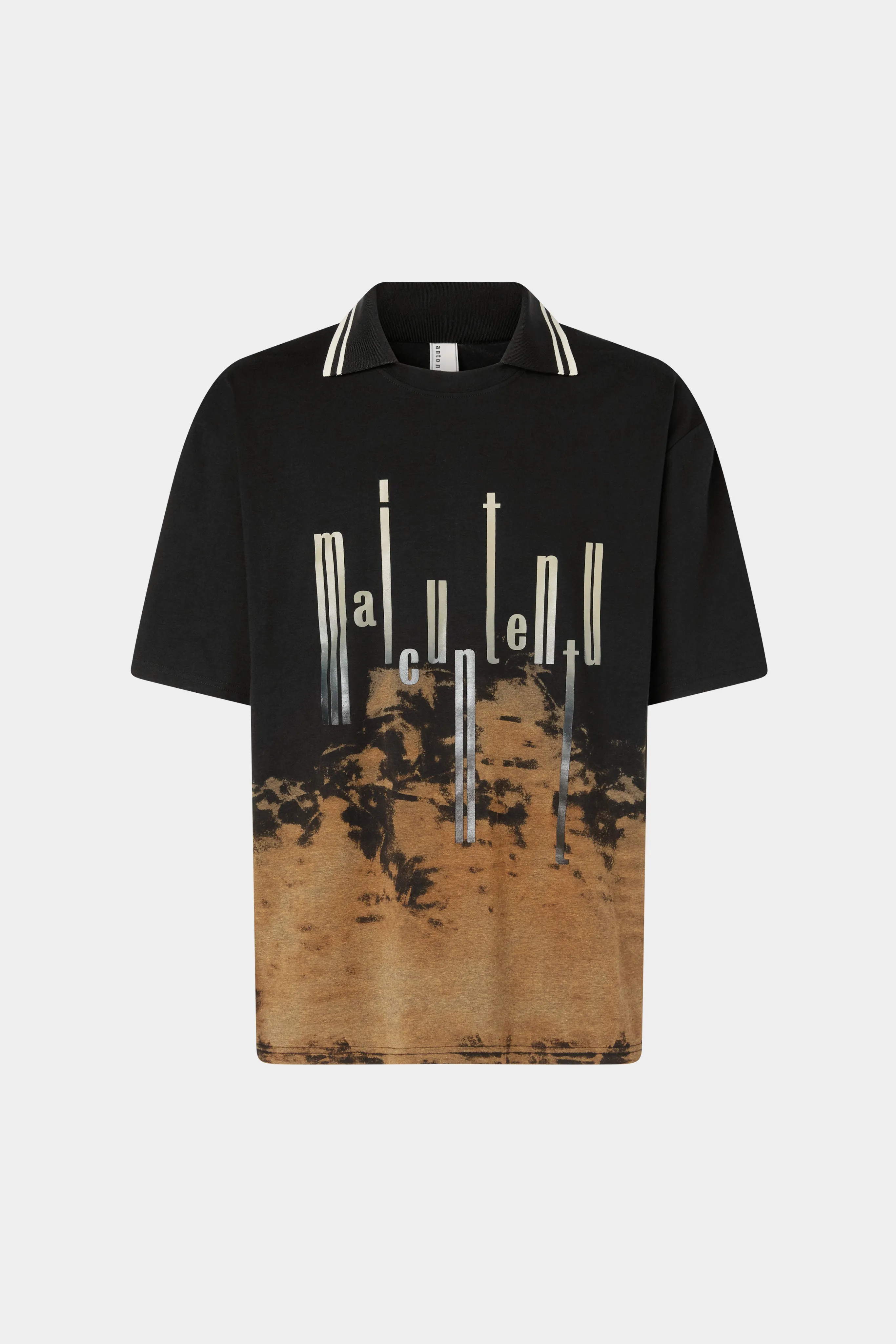 Black & Brown Maicuntentu T-shirt sold by Antonio Marras