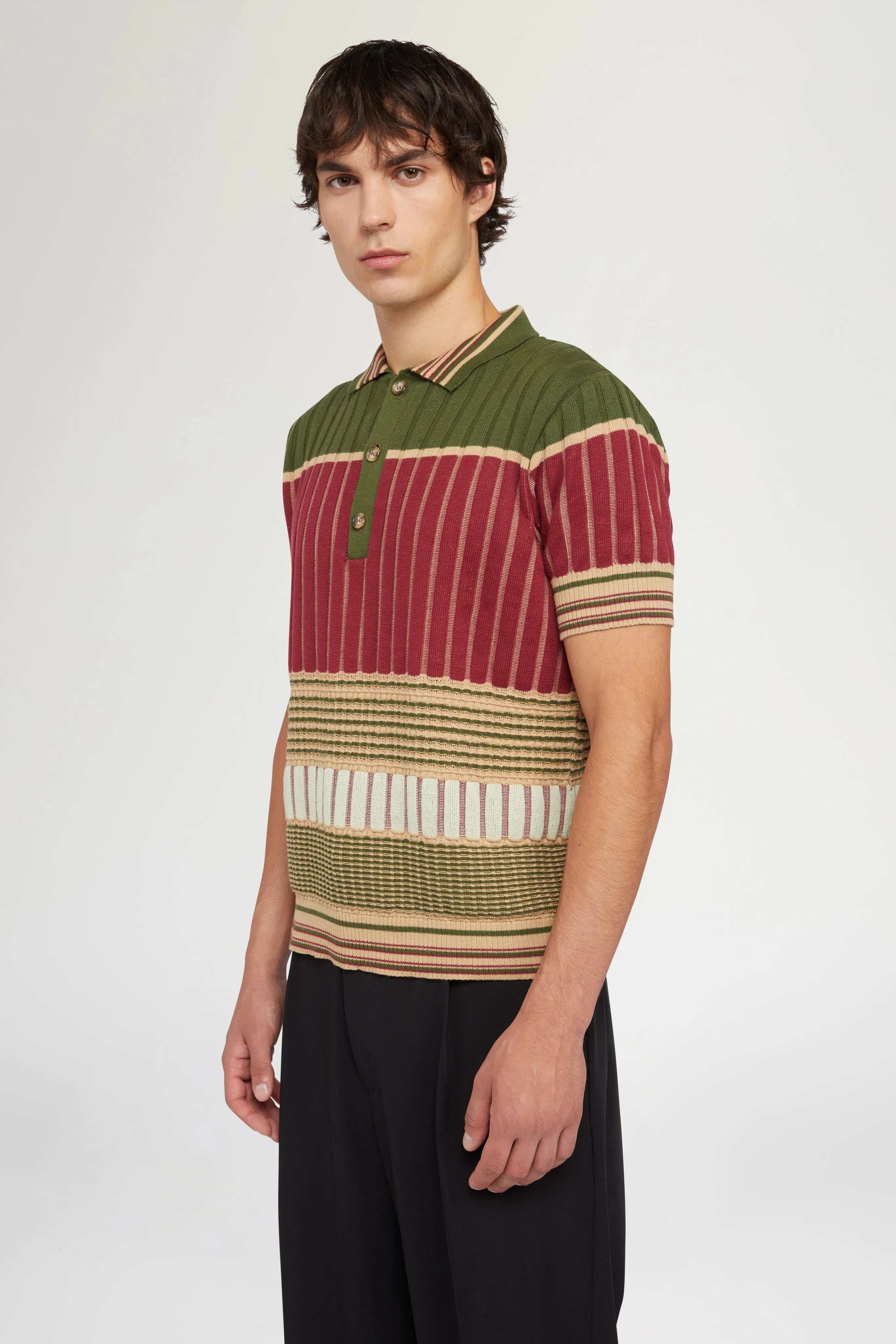 Red & Green Knit Polo sold by Antonio Marras product image thumbnail 4