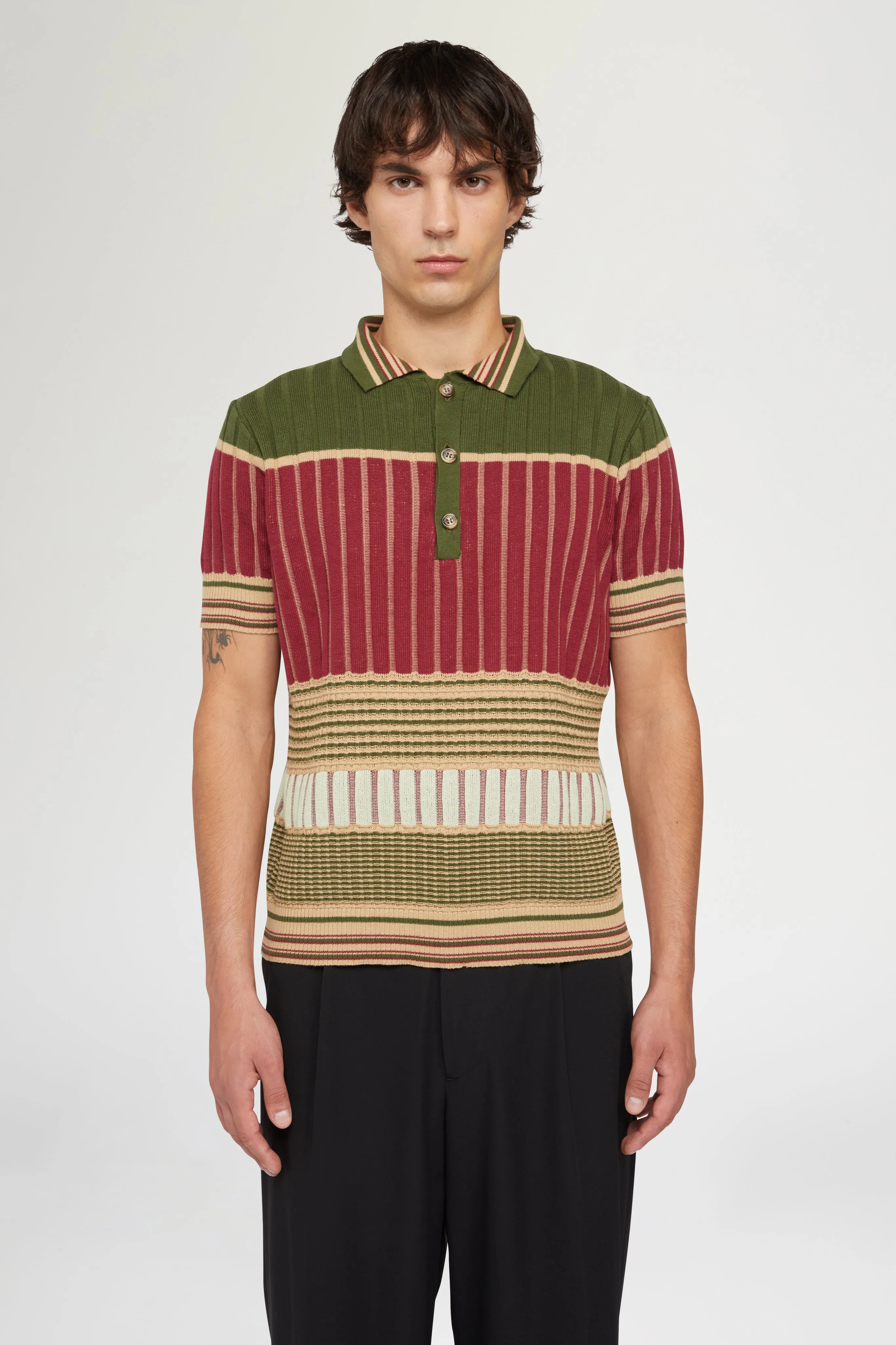 Red & Green Knit Polo sold by Antonio Marras product image thumbnail 3