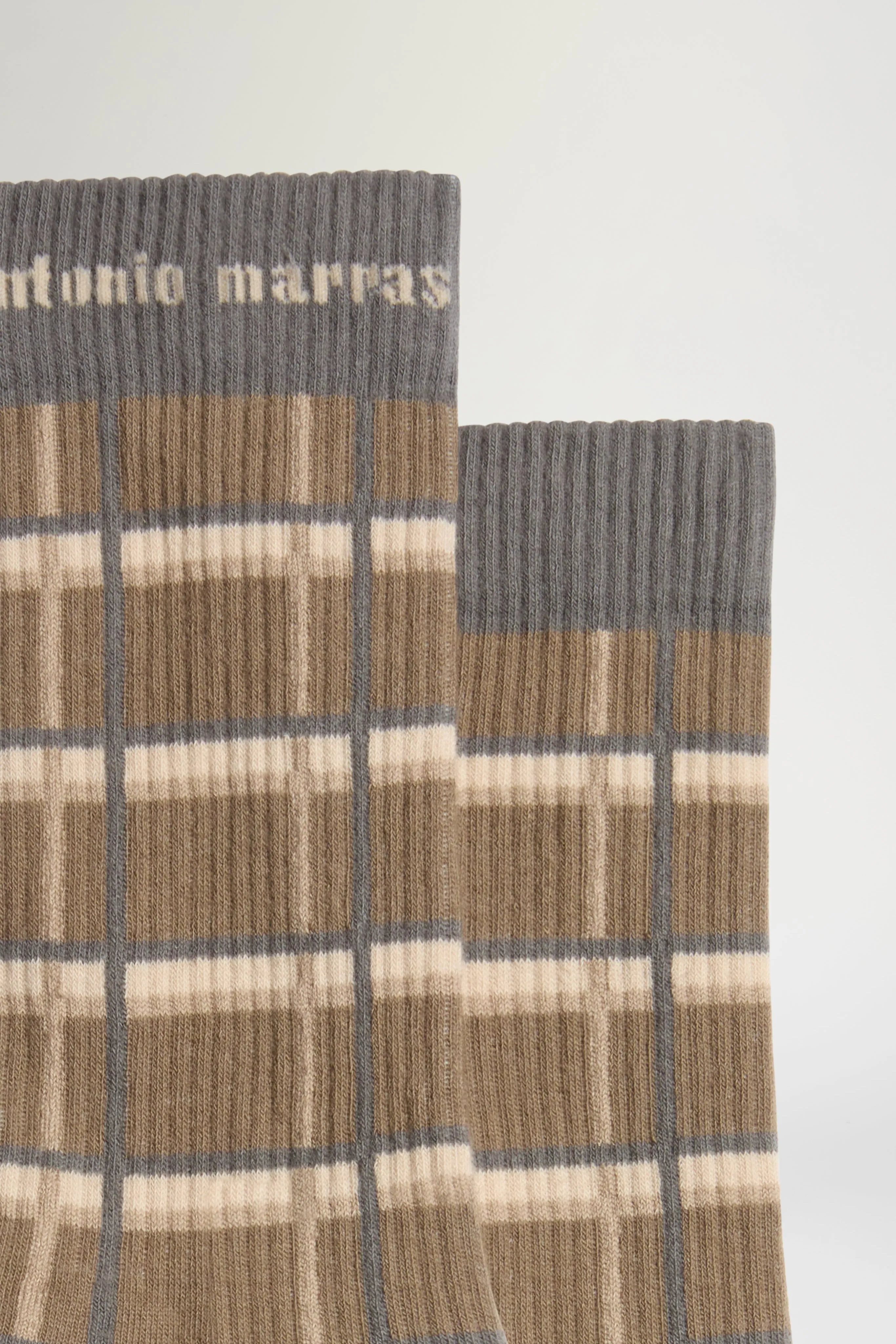 Brown & Beige Checked Socks sold by Antonio Marras product image thumbnail 2