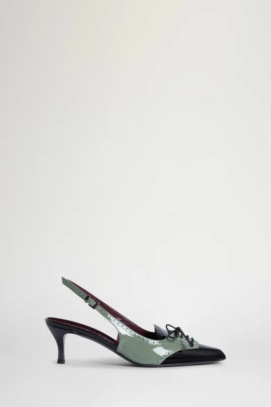 Black & Green Slingback sold by Antonio Marras