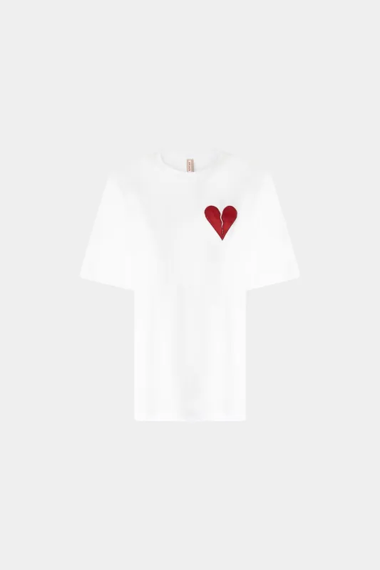 Broken Heart T-shirt White made by Antonio Marras