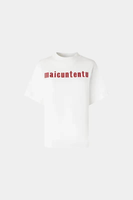 Maicuntentu White T-shirt made by Antonio Marras