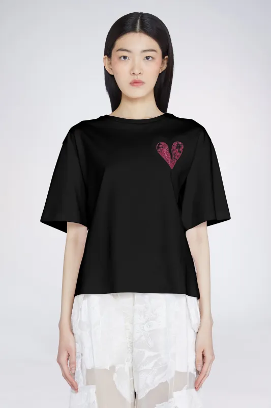 Heart T-shirt Black sold by Antonio Marras