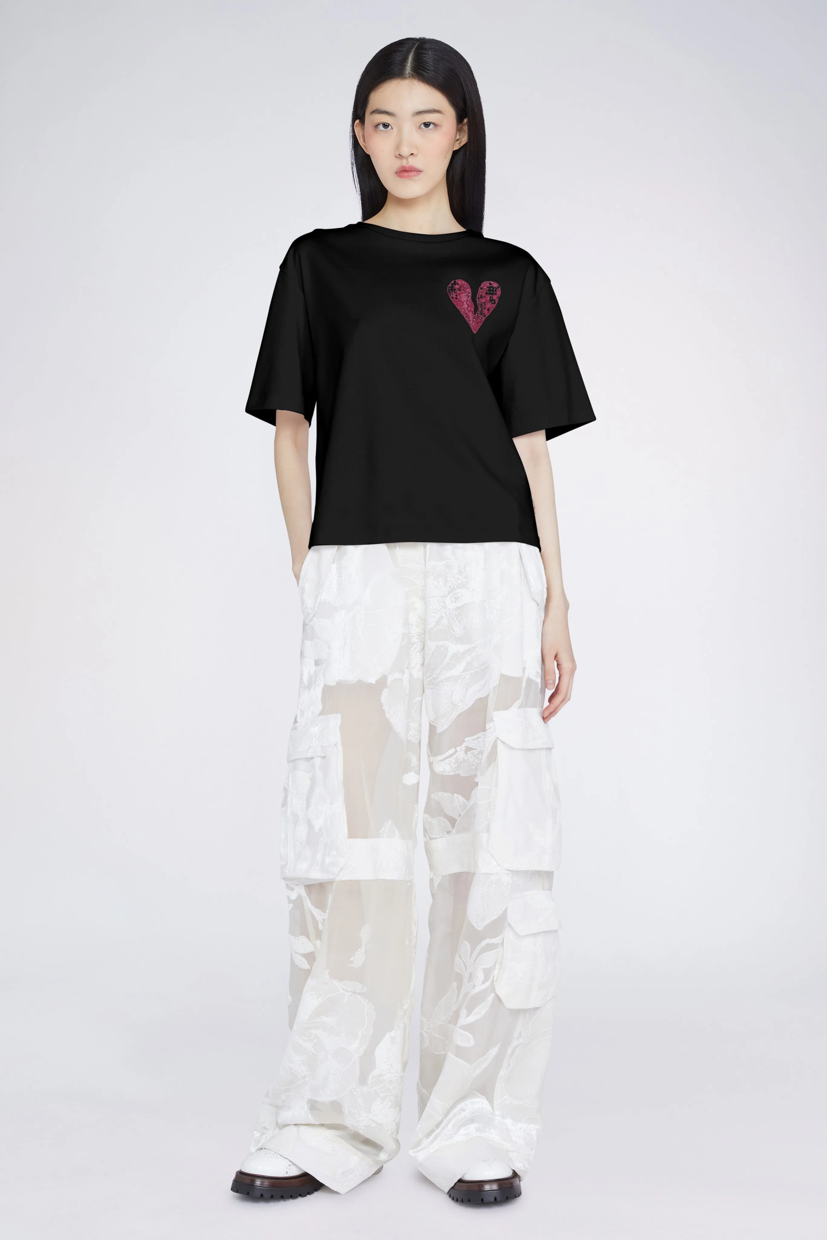 Heart T-shirt Black sold by Antonio Marras product image thumbnail 2
