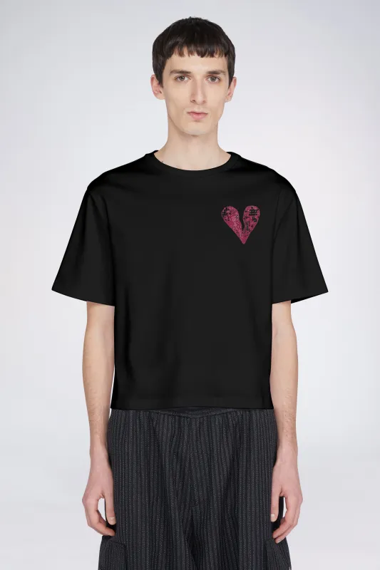 Heart T-shirt Black sold by Antonio Marras