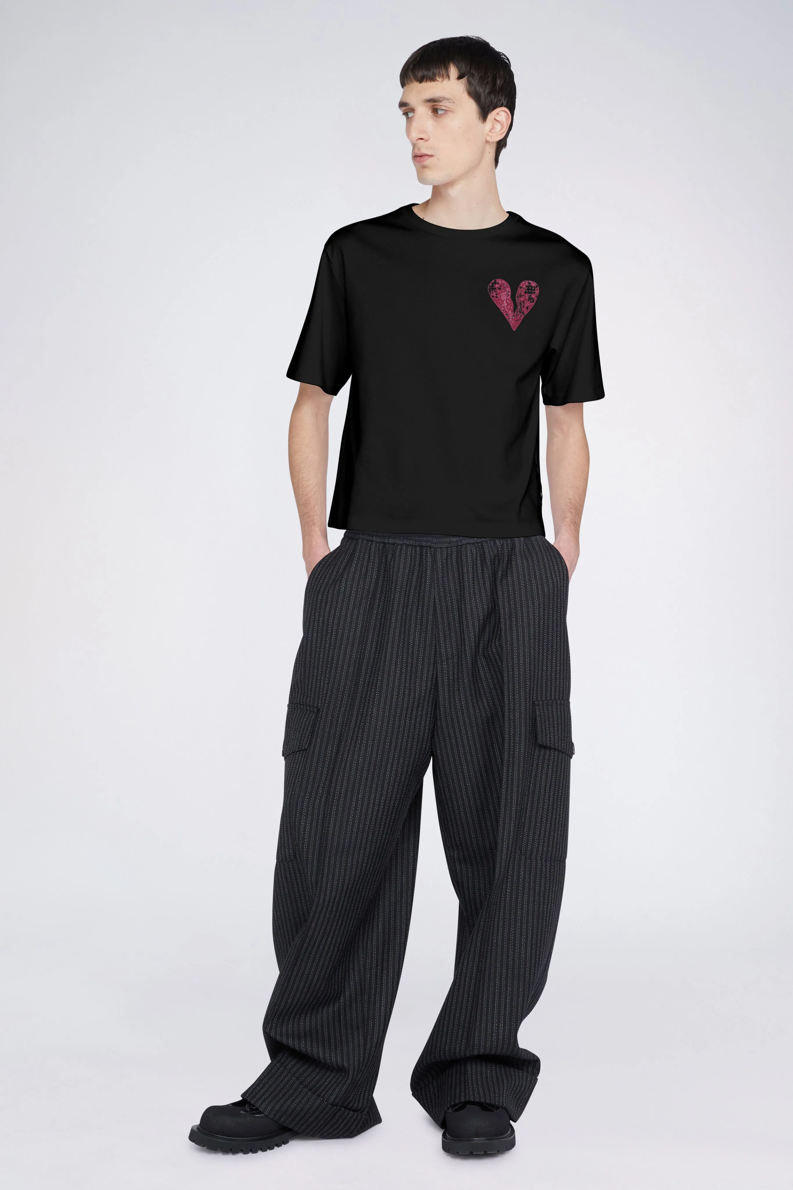 Heart T-shirt Black sold by Antonio Marras product image thumbnail 2