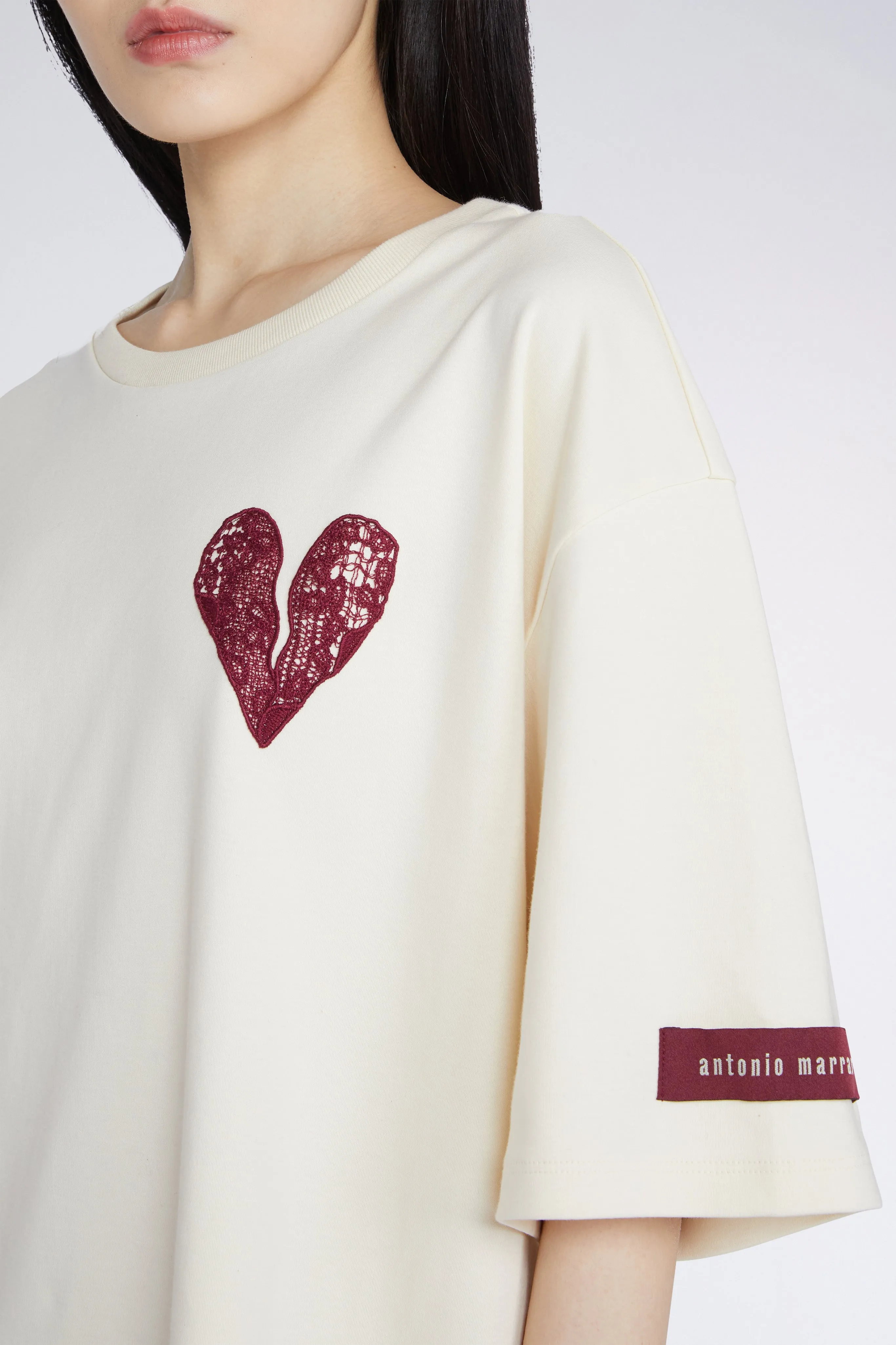 Heart T-shirt Cream sold by Antonio Marras product image thumbnail 4