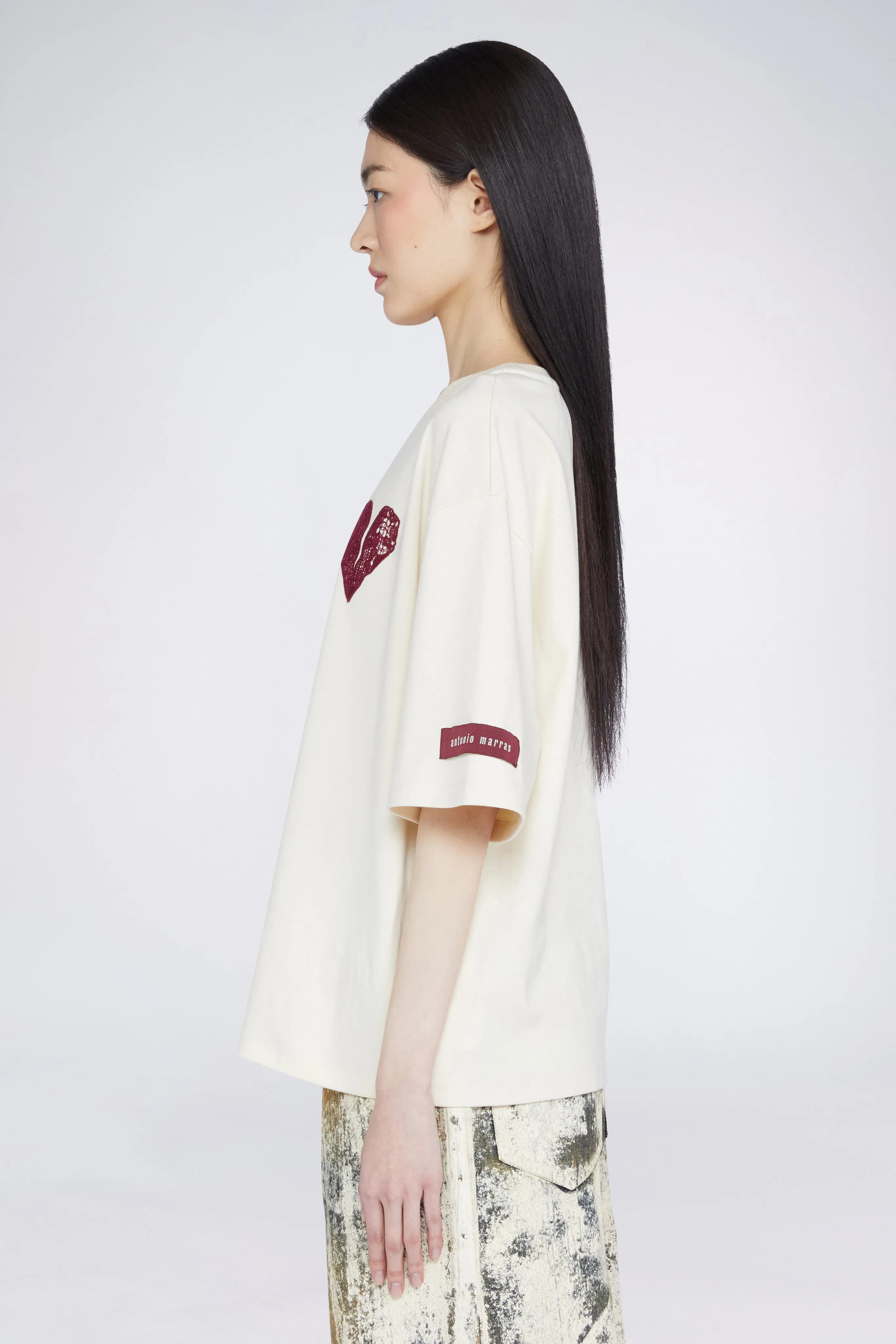 Heart T-shirt Cream sold by Antonio Marras product image thumbnail 2