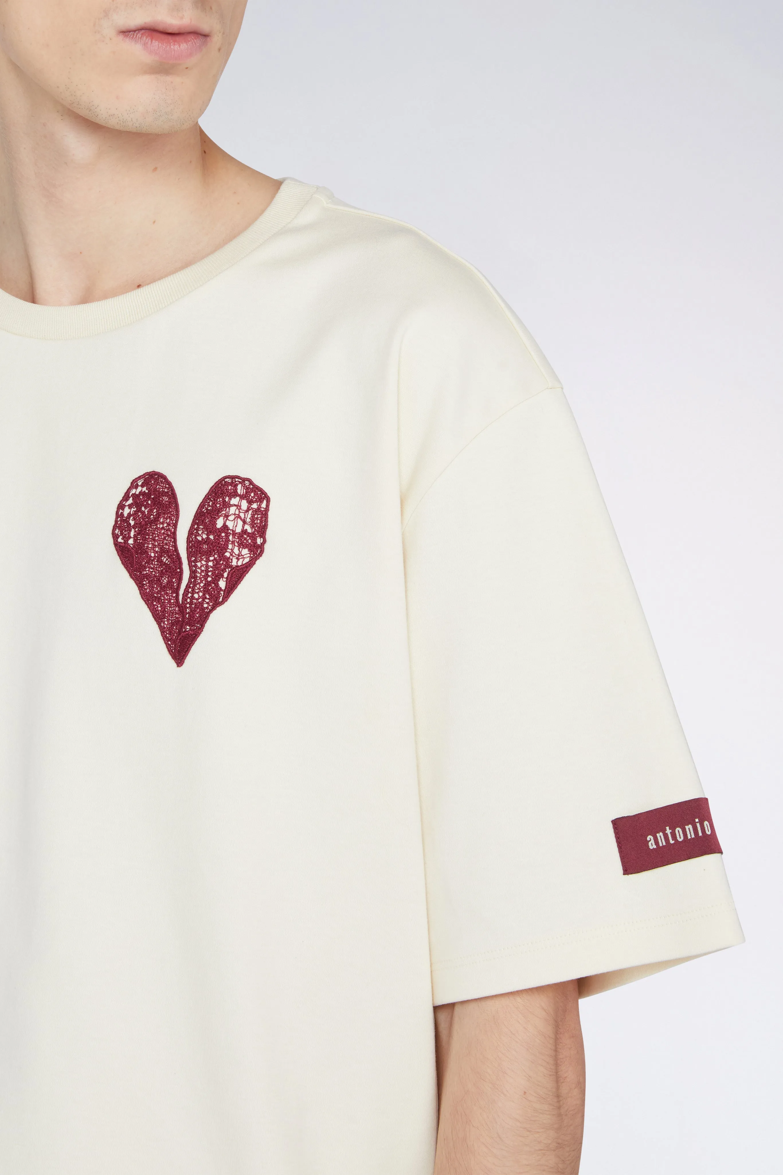 Heart T-shirt Cream sold by Antonio Marras product image thumbnail 4