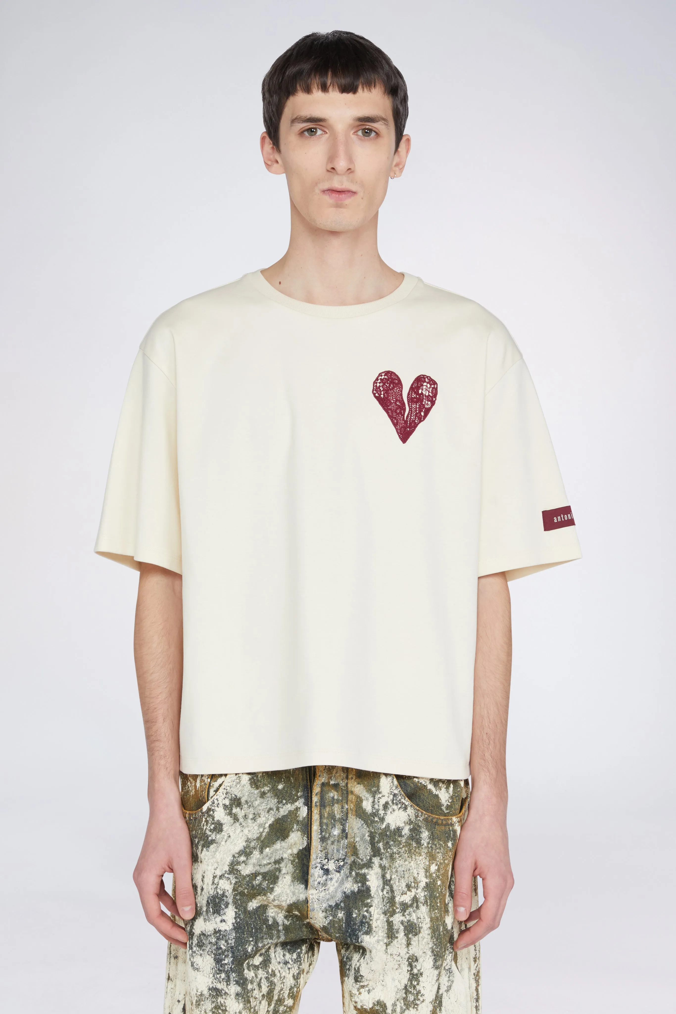 Heart T-shirt Cream sold by Antonio Marras