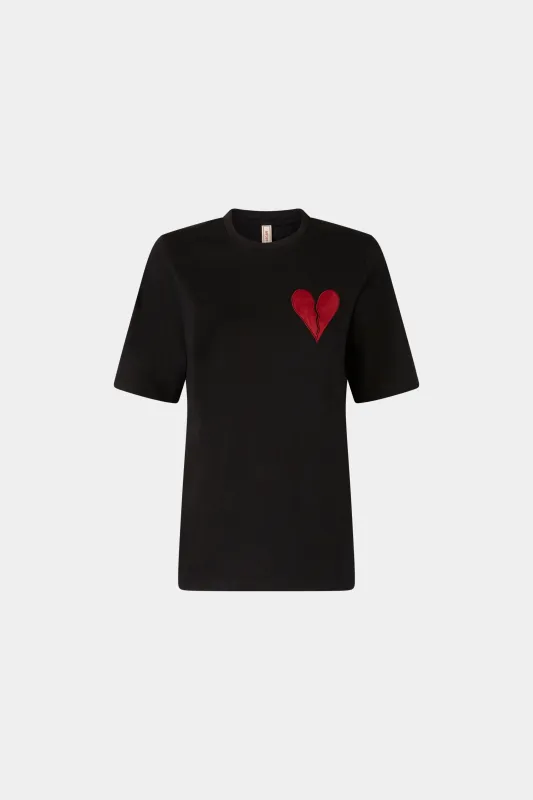 Broken Heart T-shirt Black made by Antonio Marras
