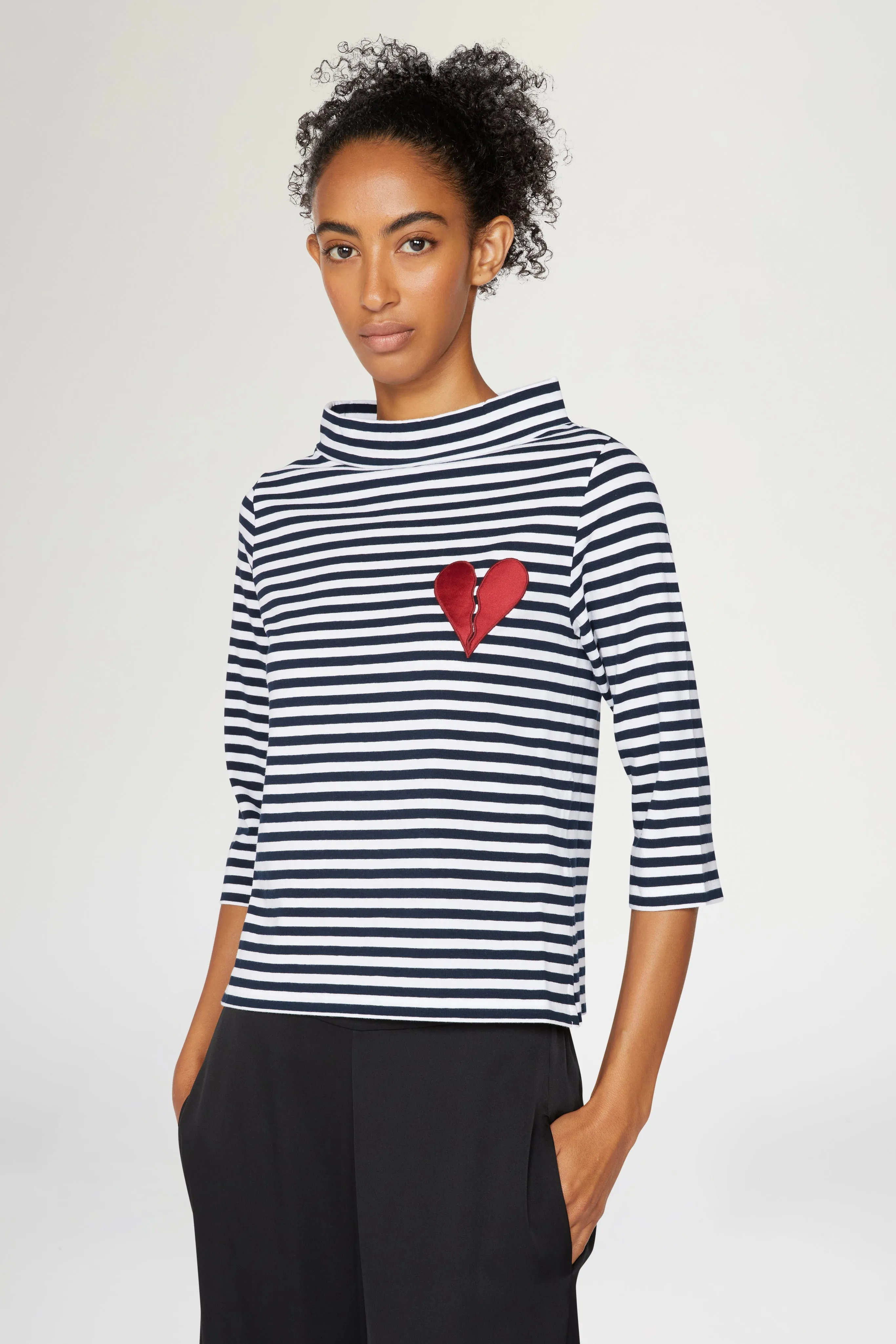 Broken Heart Striped 3/4 sleeve T-shirt sold by Antonio Marras product image thumbnail 2