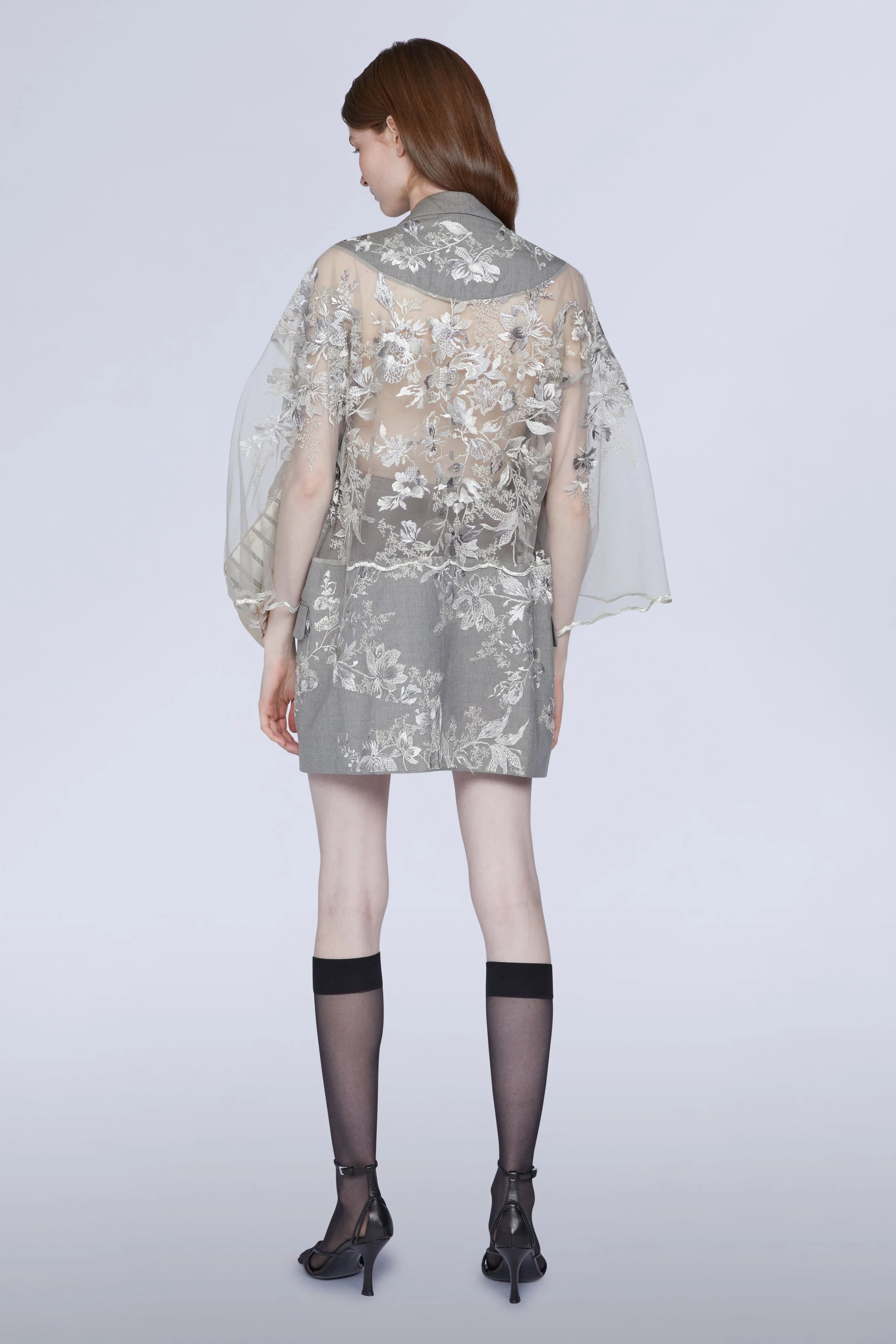 Silver Blazer with Tulle & Sequins sold by Antonio Marras product image thumbnail 5