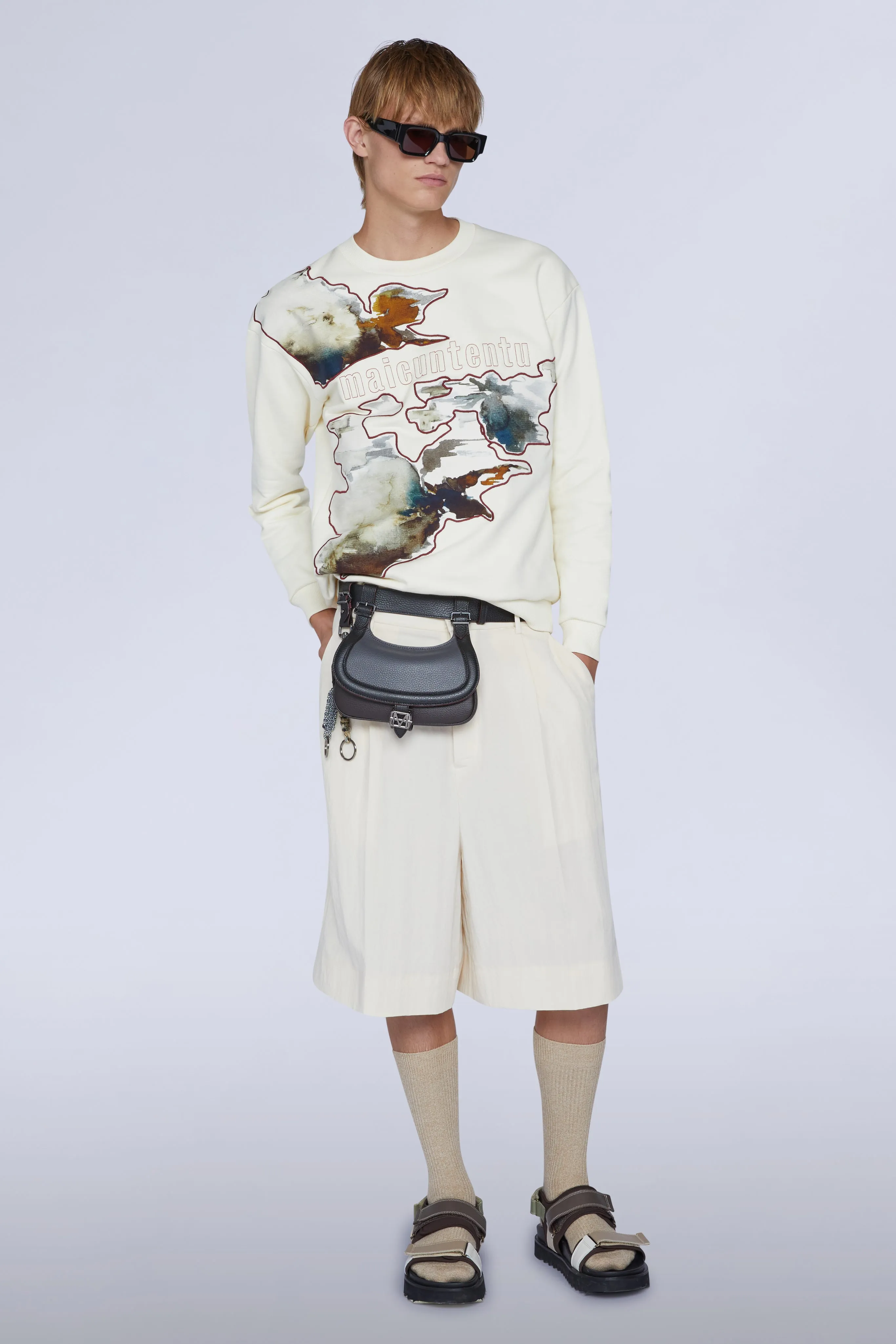 Maicuntentu White Sweatshirt sold by Antonio Marras