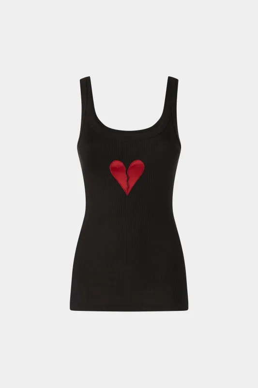 Broken Heart Tank Top Black made by Antonio Marras