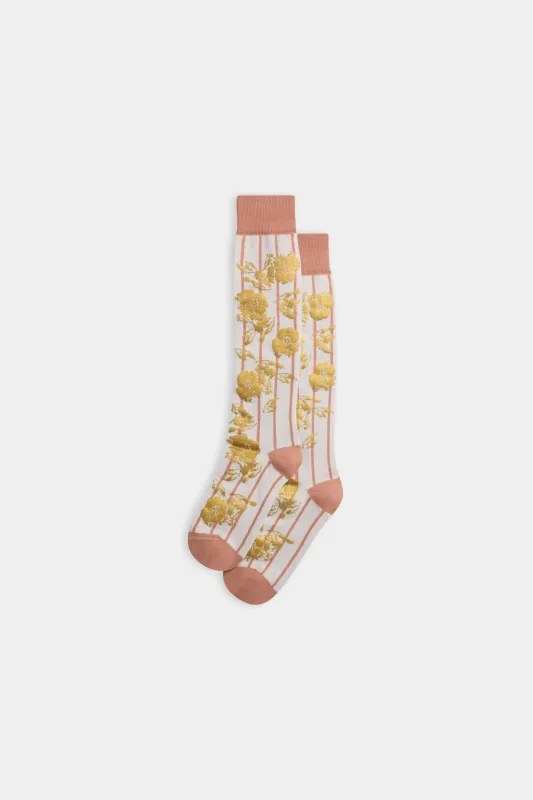 Rose & Gold Floral Socks made by Antonio Marras