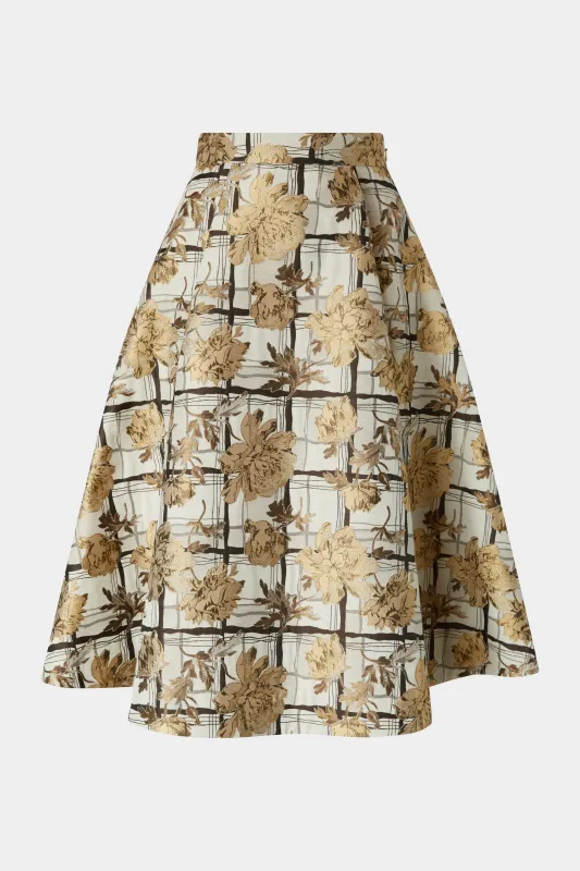 Midi Full Skirt in Floral Brocade sold by Antonio Marras