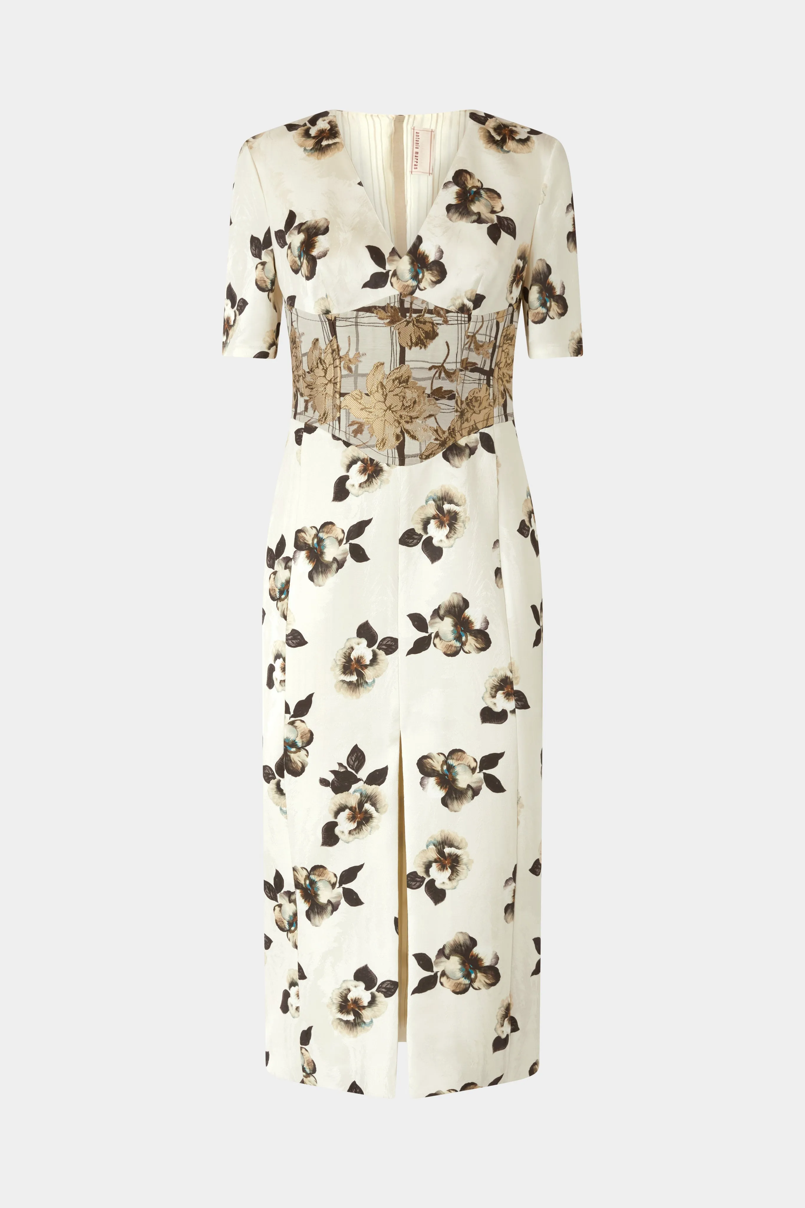 Midi Sheath Dress in Moiré Damask sold by Antonio Marras
