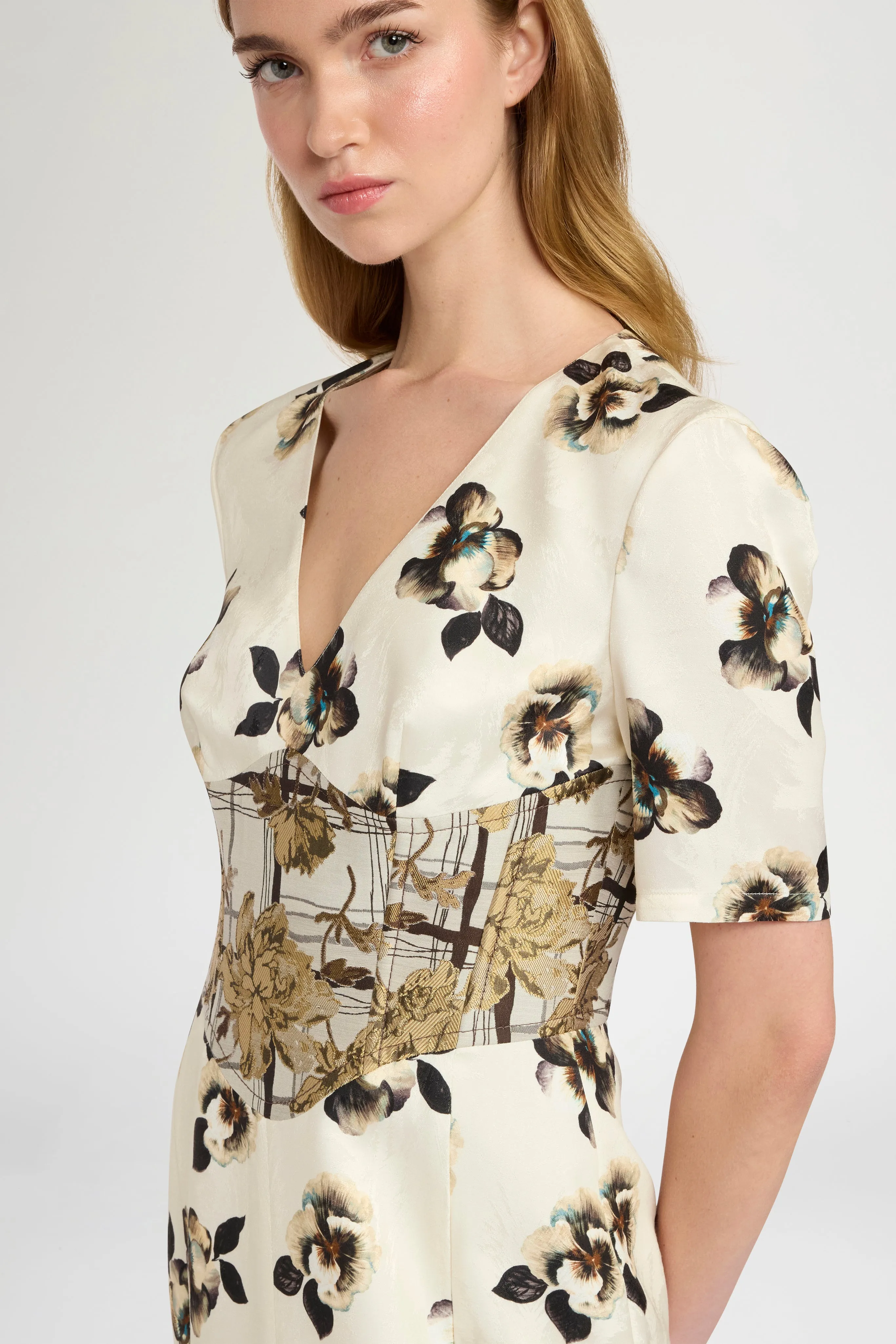 Midi Sheath Dress in Moiré Damask sold by Antonio Marras product image thumbnail 4