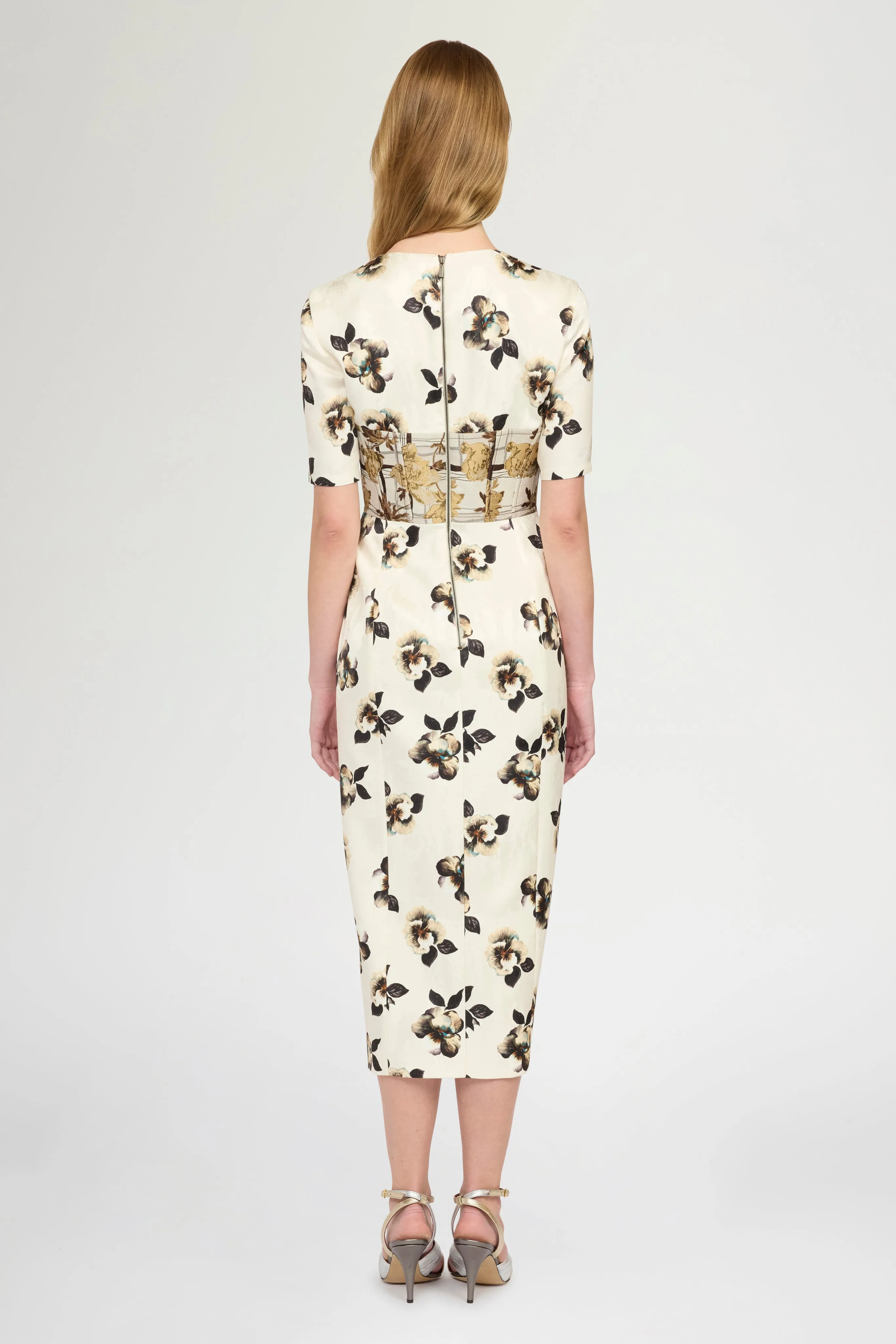 Midi Sheath Dress in Moiré Damask sold by Antonio Marras product image thumbnail 3