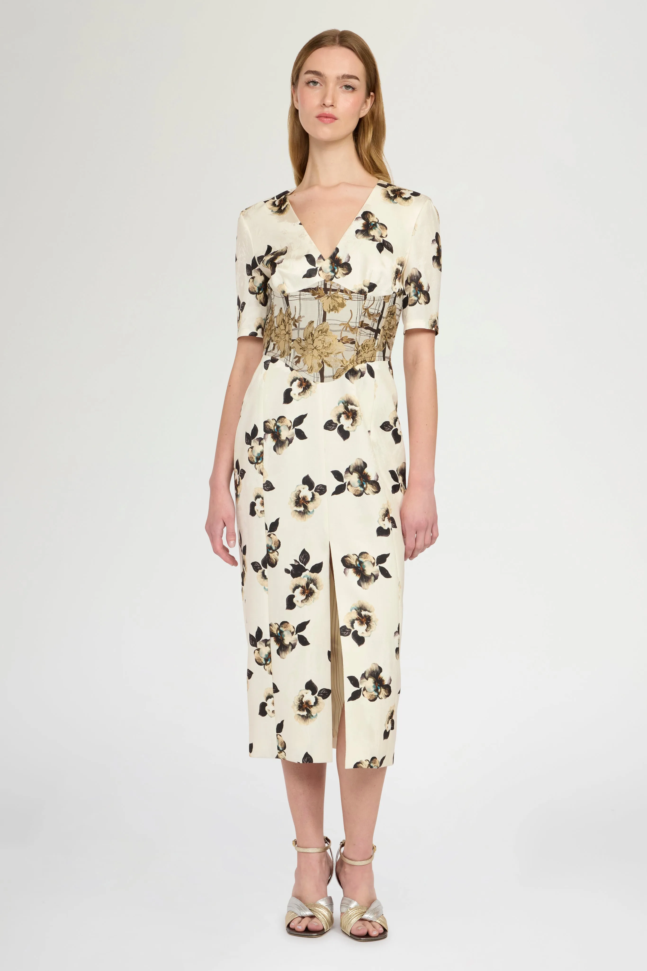 Midi Sheath Dress in Moiré Damask sold by Antonio Marras product image thumbnail 2