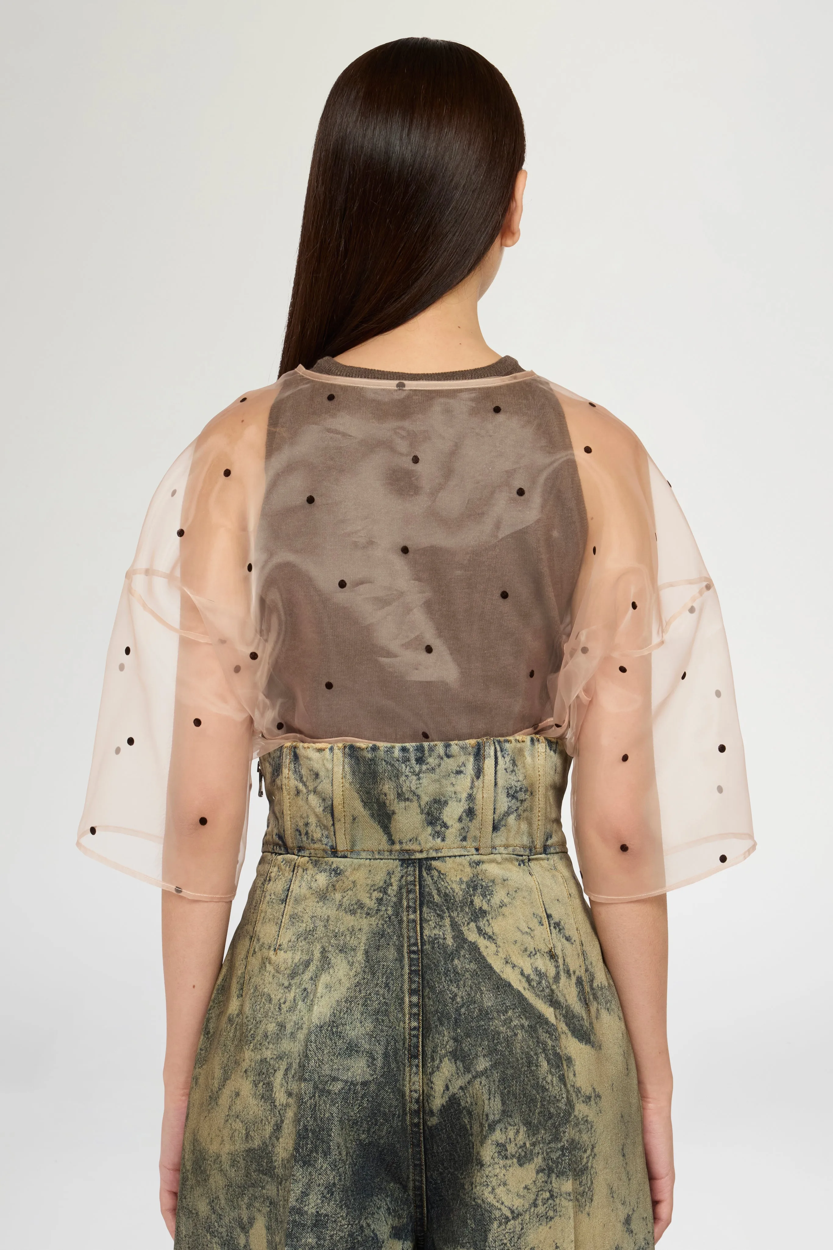 Double-layer Top in Cotton and Polka-dot Organza sold by Antonio Marras product image thumbnail 3