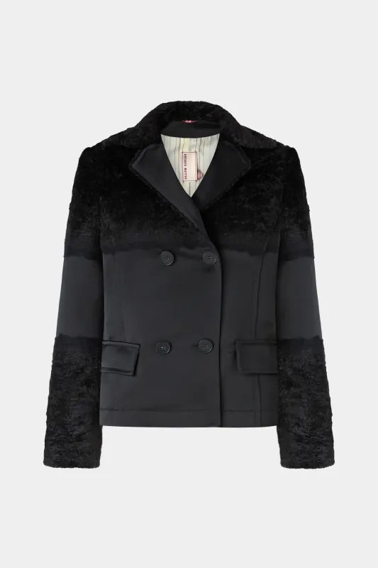 Boxy Jacket In Duchesse And Fur sold by Antonio Marras