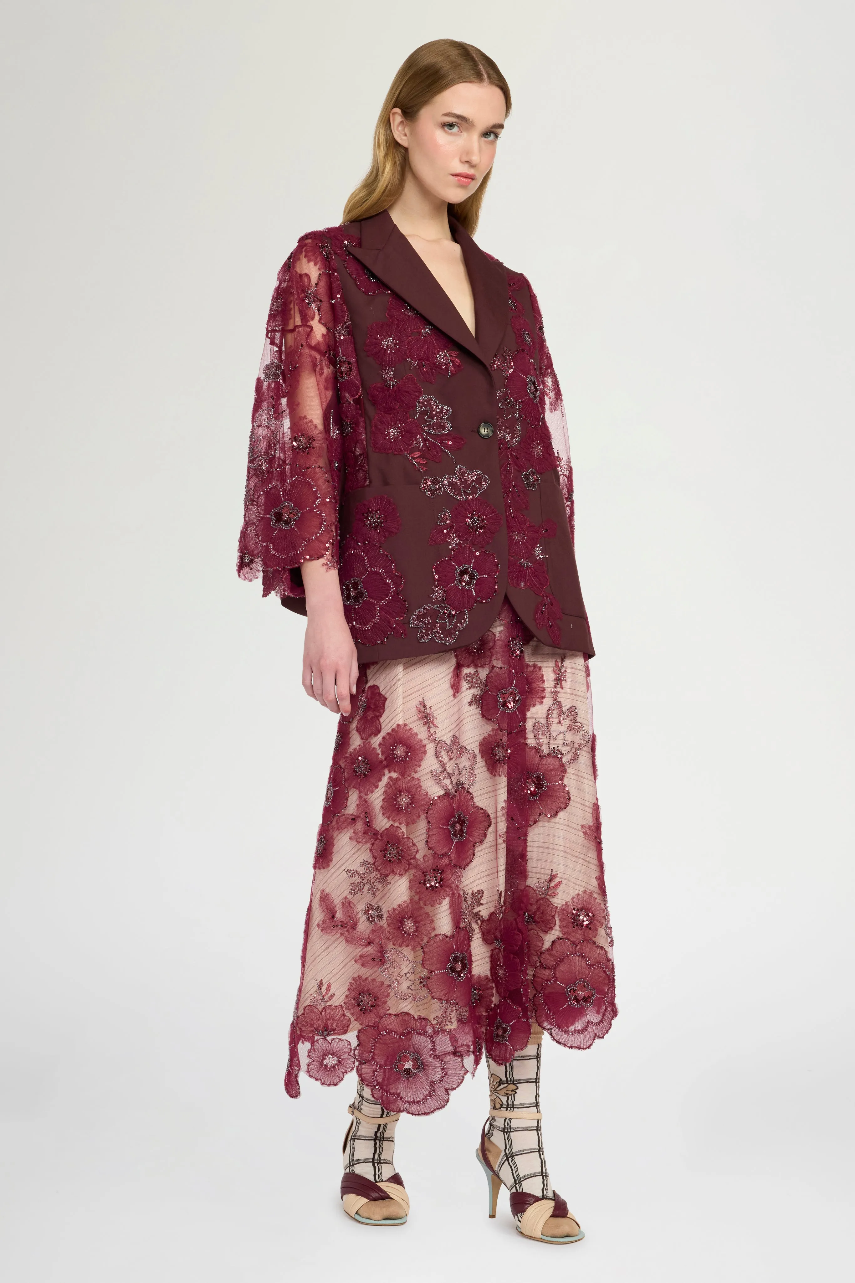 Jacket With Embroidered Tulle Kimono Sleeve sold by Antonio Marras product image thumbnail 2