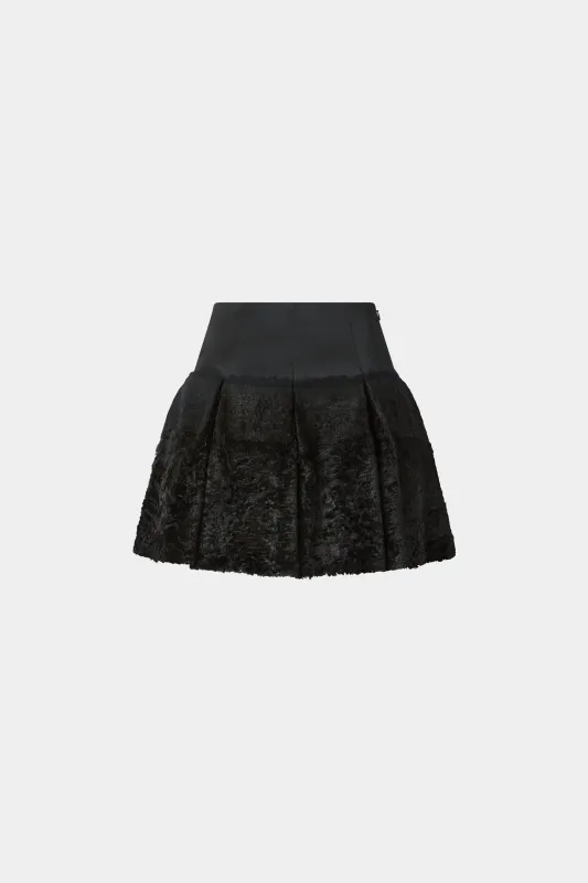 Short Duchesse Skirt With Fur Detail made by Antonio Marras