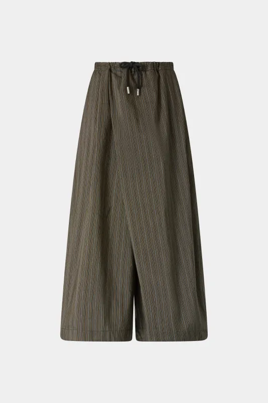 Wide Pinstripe Wrap Trousers sold by Antonio Marras