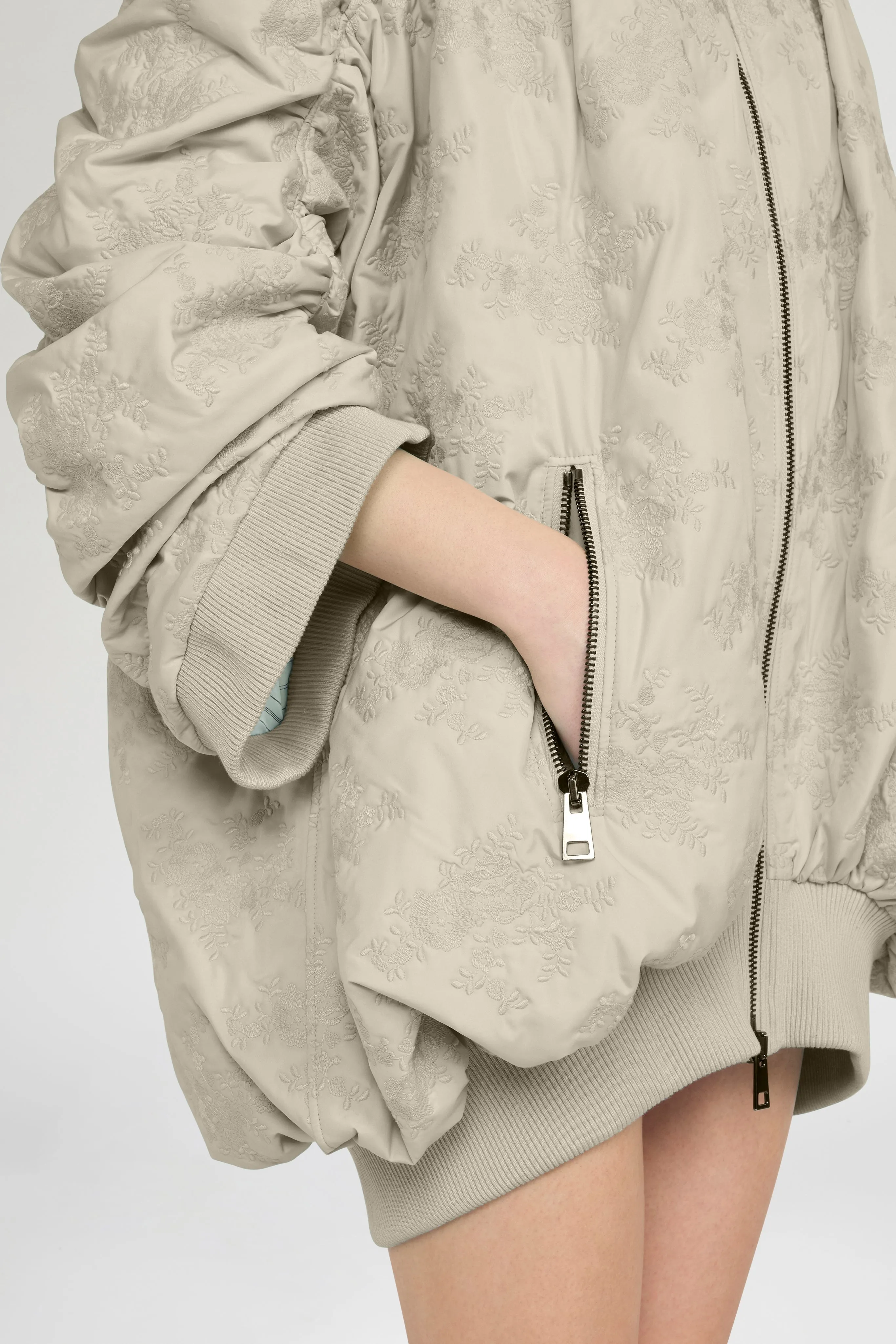 Oversized Gathered Bomber in Floral-Quilted Nylon sold by Antonio Marras product image thumbnail 4