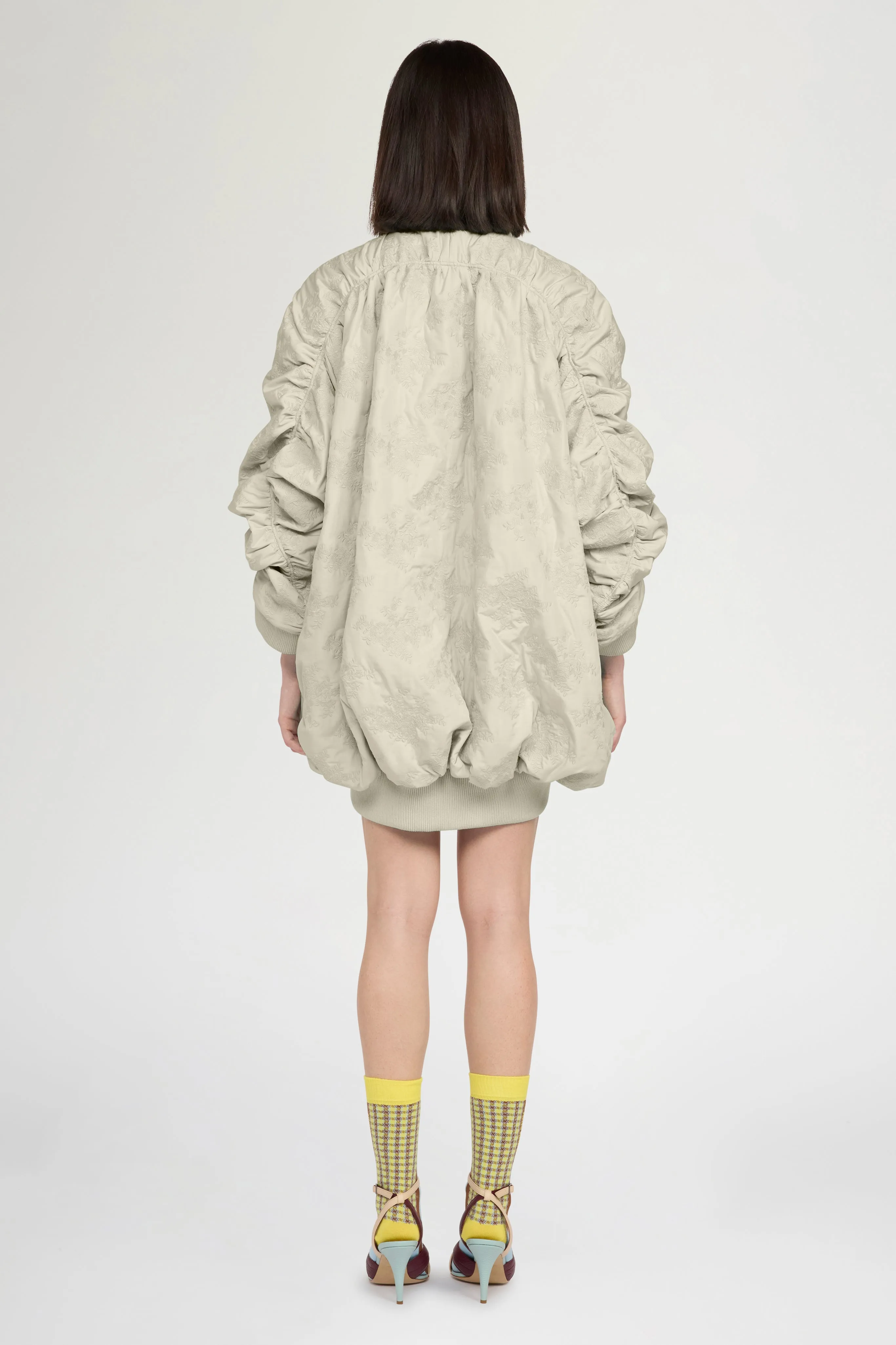 Oversized Gathered Bomber in Floral-Quilted Nylon sold by Antonio Marras product image thumbnail 3
