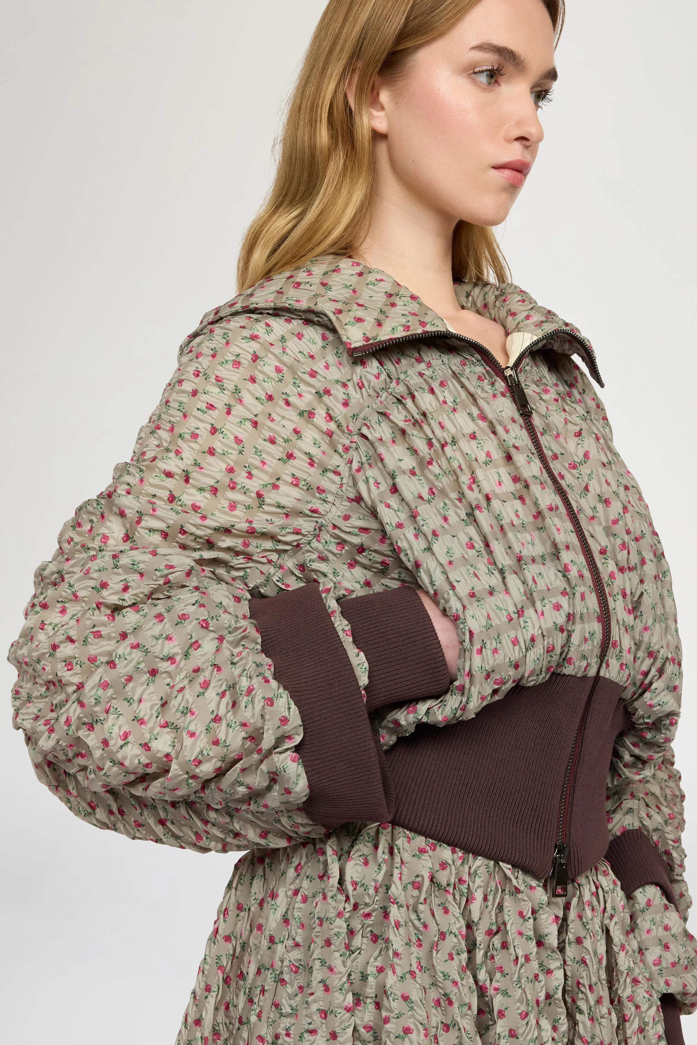 Cropped Bomber in Embossed Printed Nylon sold by Antonio Marras product image thumbnail 4