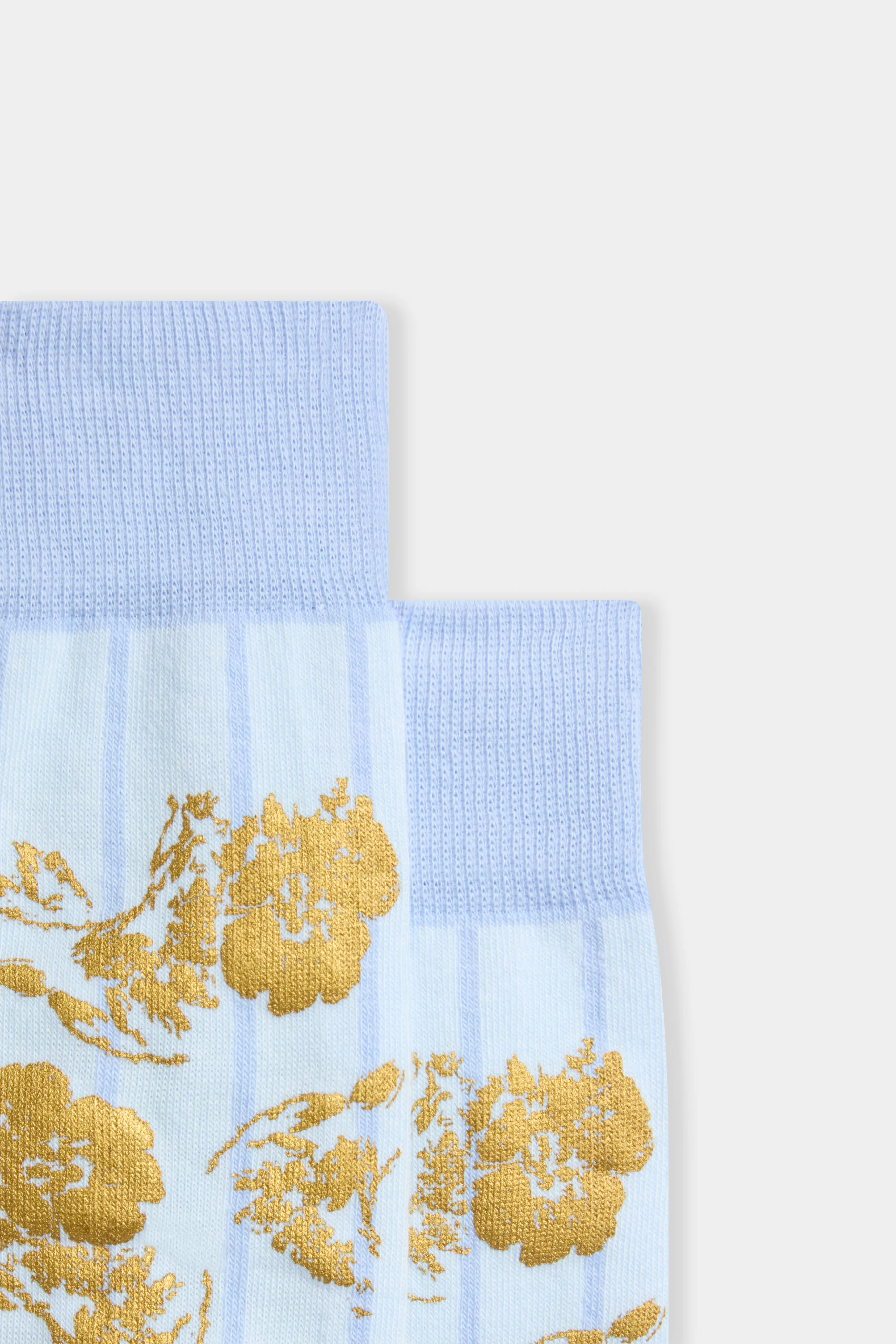 Light-blue & Gold Floral Socks sold by Antonio Marras product image thumbnail 2