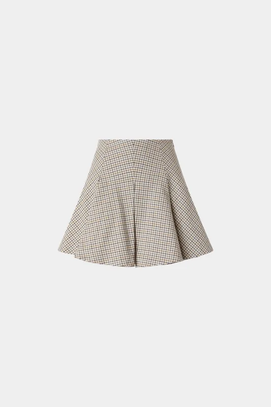 Short Panelled Micro Check Skirt made by Antonio Marras